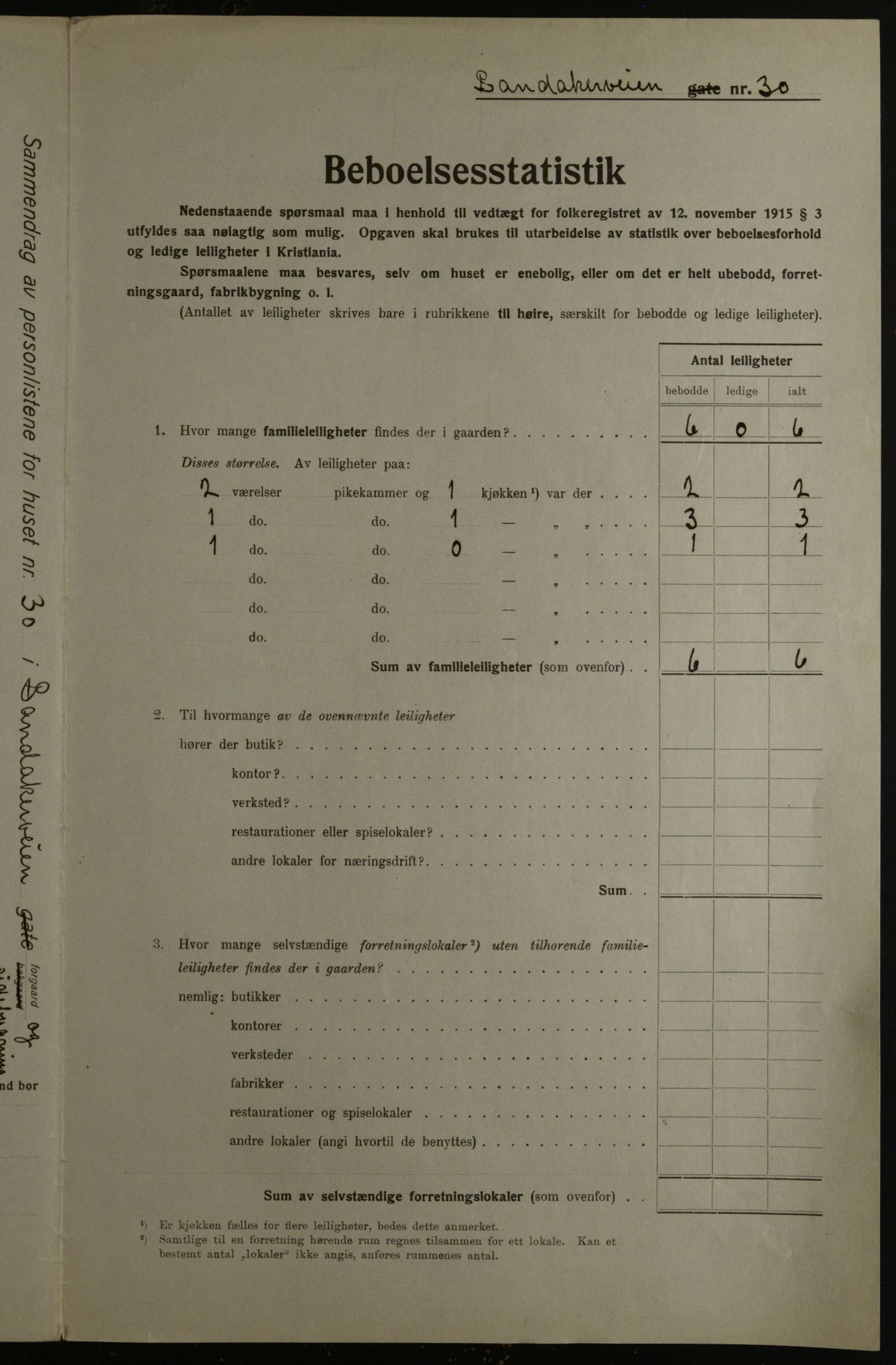 OBA, Kommunal folketelling 1.12.1923 for Kristiania, 1923, s. 96192