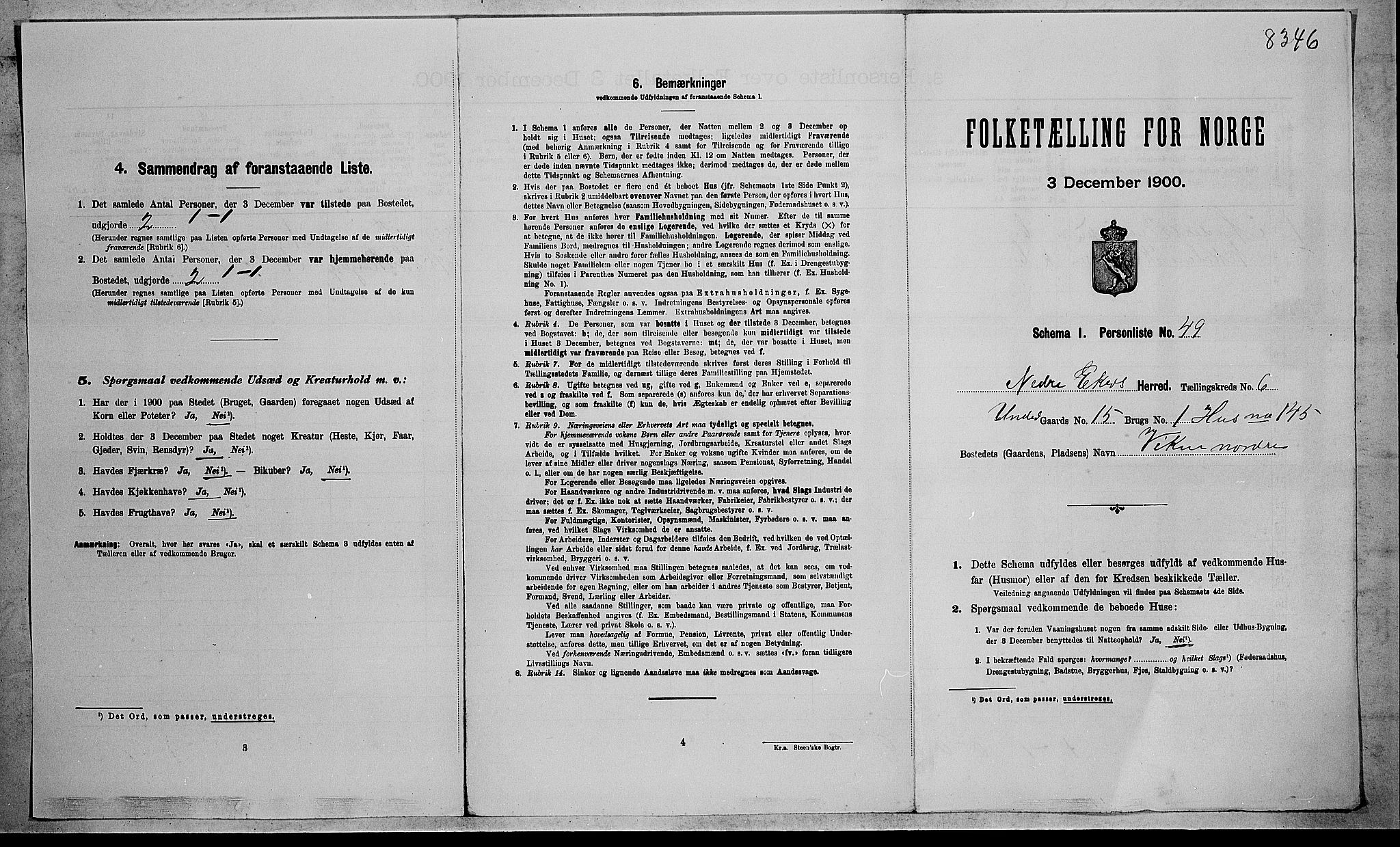 RA, Folketelling 1900 for 0625 Nedre Eiker herred, 1900, s. 797