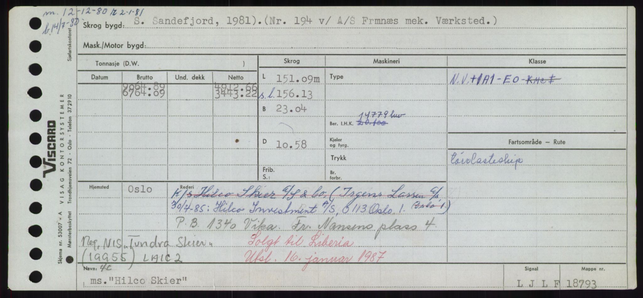 Sjøfartsdirektoratet med forløpere, Skipsmålingen, RA/S-1627/H/Hd/L0016: Fartøy, Hid-Holg, s. 25