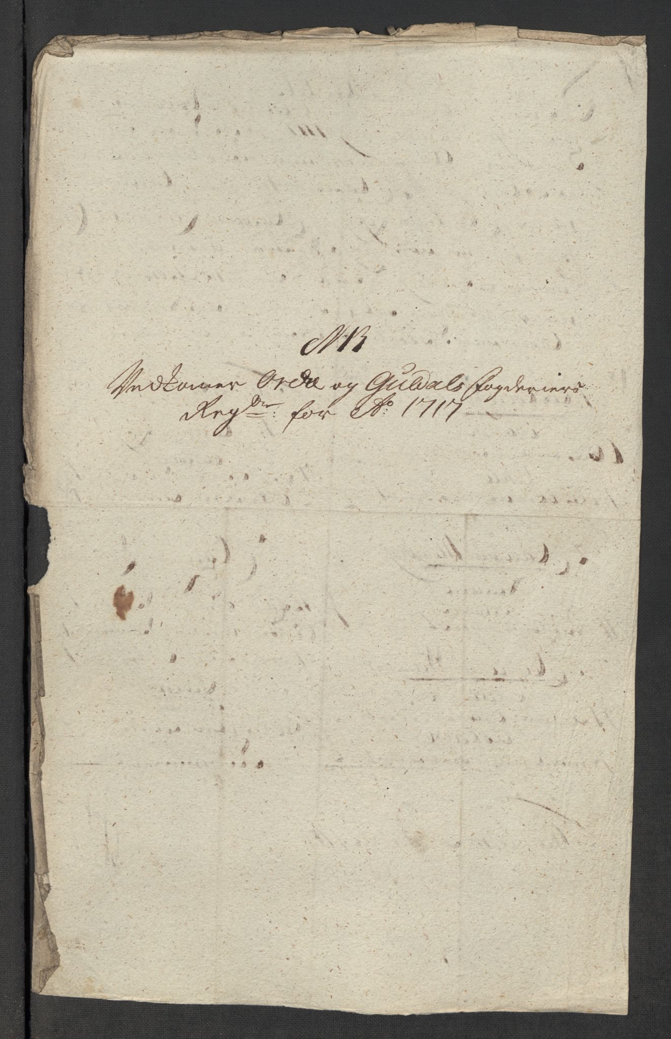 Rentekammeret inntil 1814, Reviderte regnskaper, Fogderegnskap, RA/EA-4092/R60/L3969: Fogderegnskap Orkdal og Gauldal, 1717, s. 163