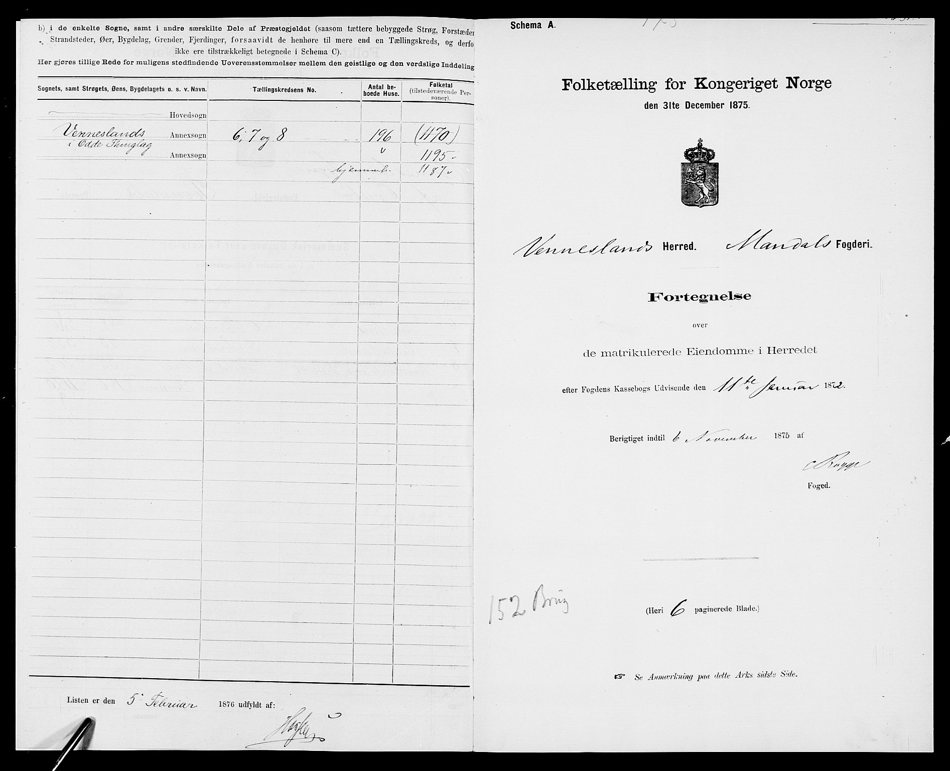 SAK, Folketelling 1875 for 1016P Øvrebø prestegjeld, 1875, s. 653