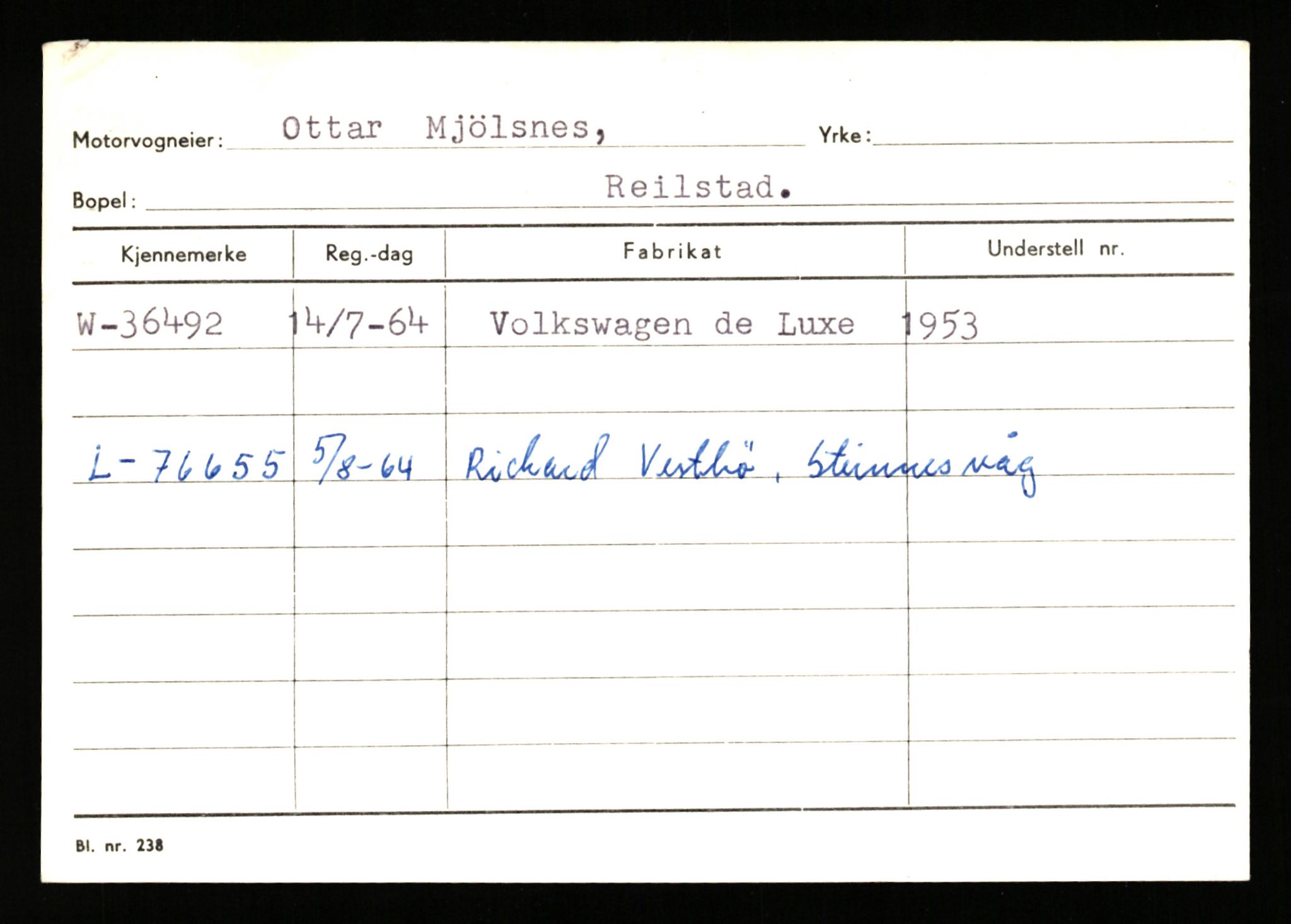 Stavanger trafikkstasjon, SAST/A-101942/0/G/L0006: Registreringsnummer: 34250 - 49007, 1930-1971, s. 667