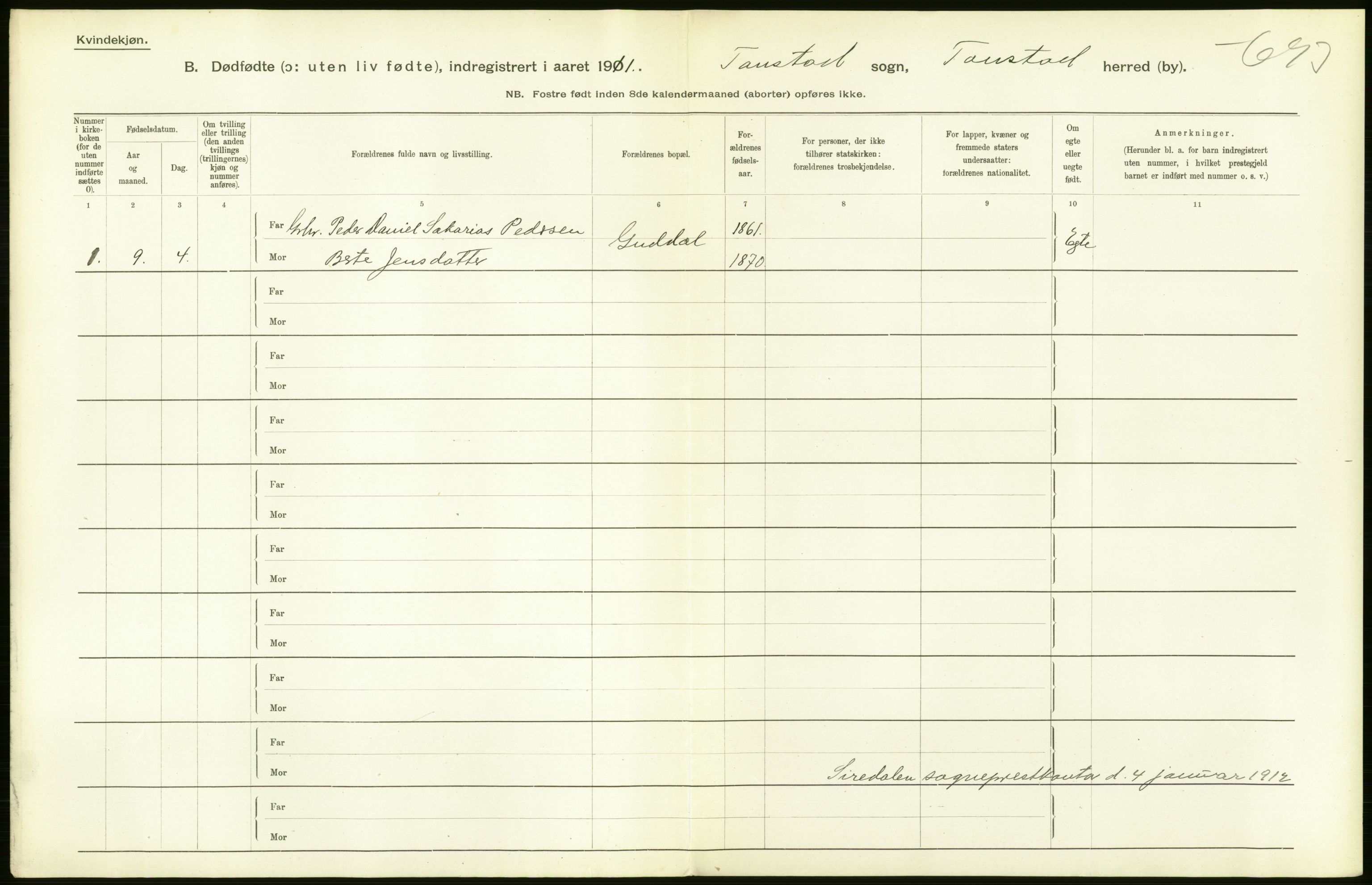 Statistisk sentralbyrå, Sosiodemografiske emner, Befolkning, AV/RA-S-2228/D/Df/Dfb/Dfba/L0024: Lister og Mandals amt:  Gifte, døde, dødfødte. Bygder og byer., 1911, s. 52