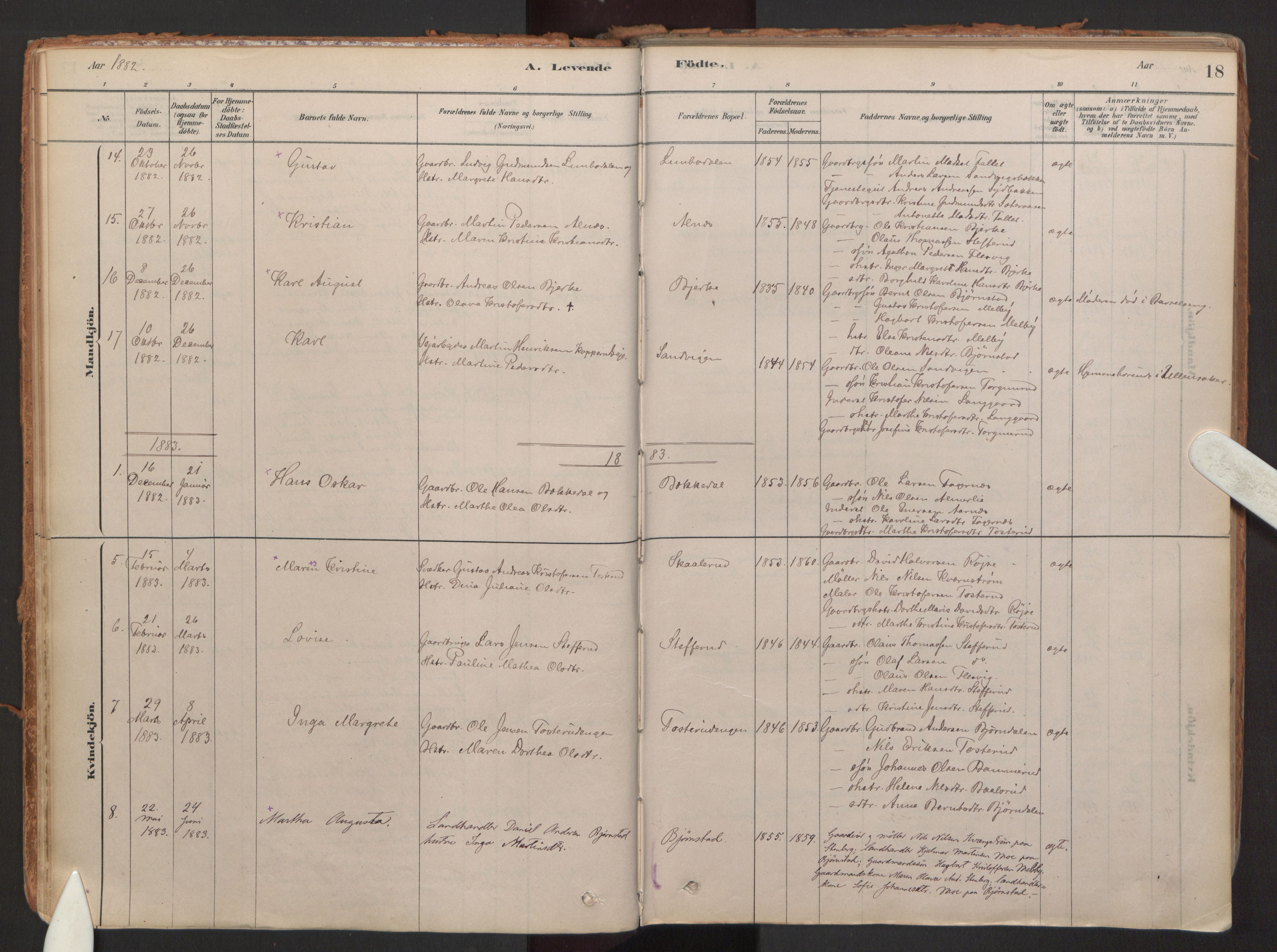 Hurdal prestekontor Kirkebøker, AV/SAO-A-10889/F/Fb/L0003: Ministerialbok nr. II 3, 1878-1920, s. 18