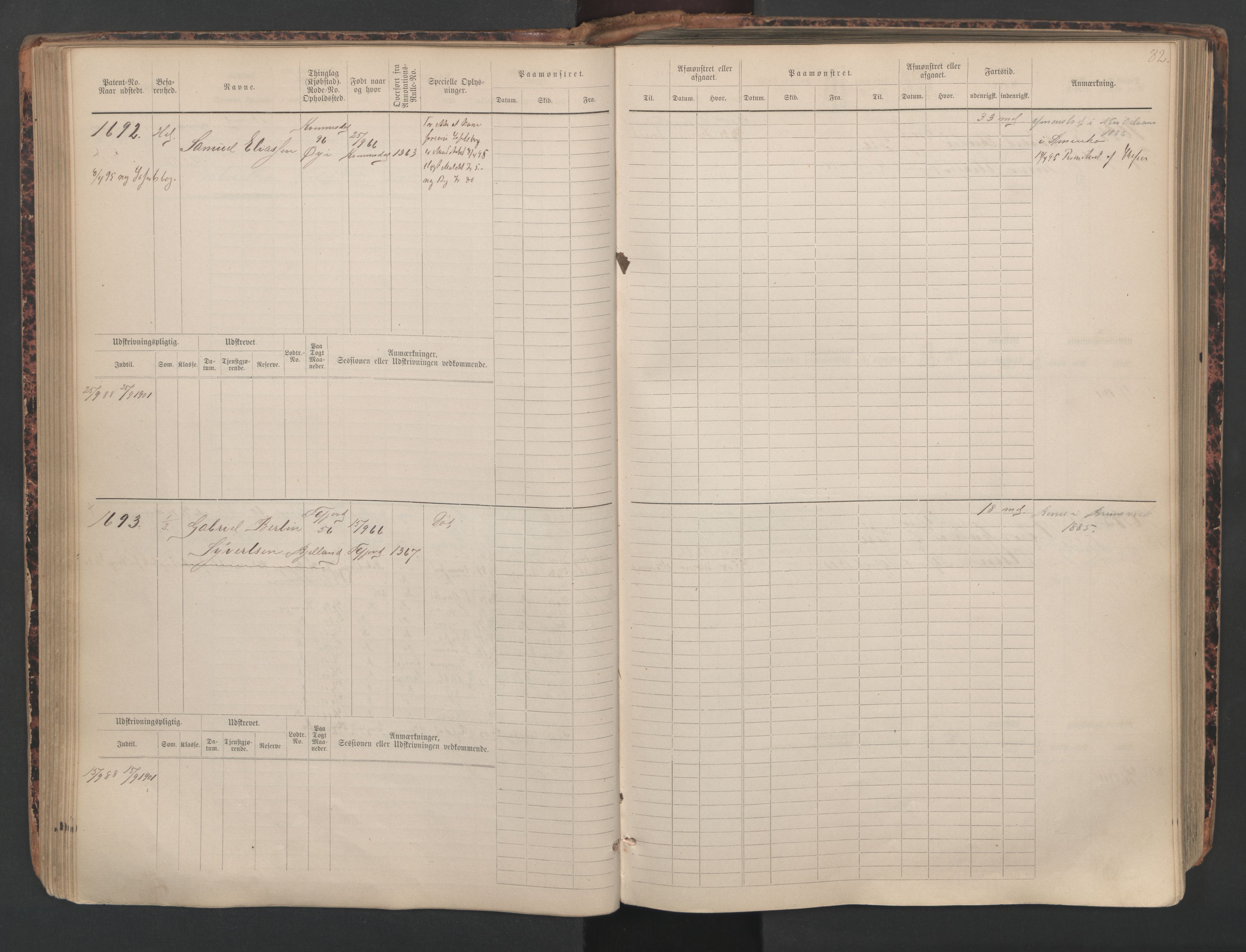 Flekkefjord mønstringskrets, AV/SAK-2031-0018/F/Fb/L0010: Hovedrulle nr 1534-2329, Æ-7, 1884-1948, s. 84