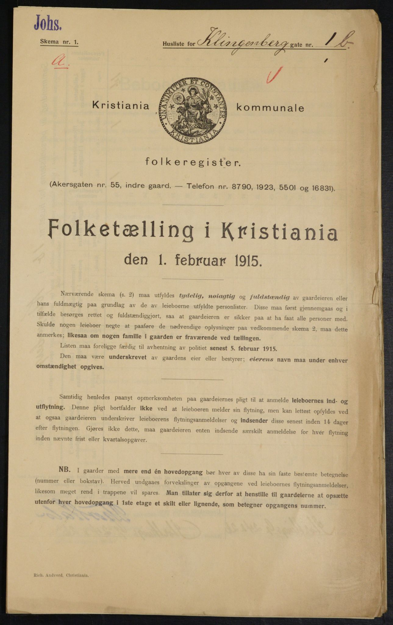 OBA, Kommunal folketelling 1.2.1915 for Kristiania, 1915, s. 51379
