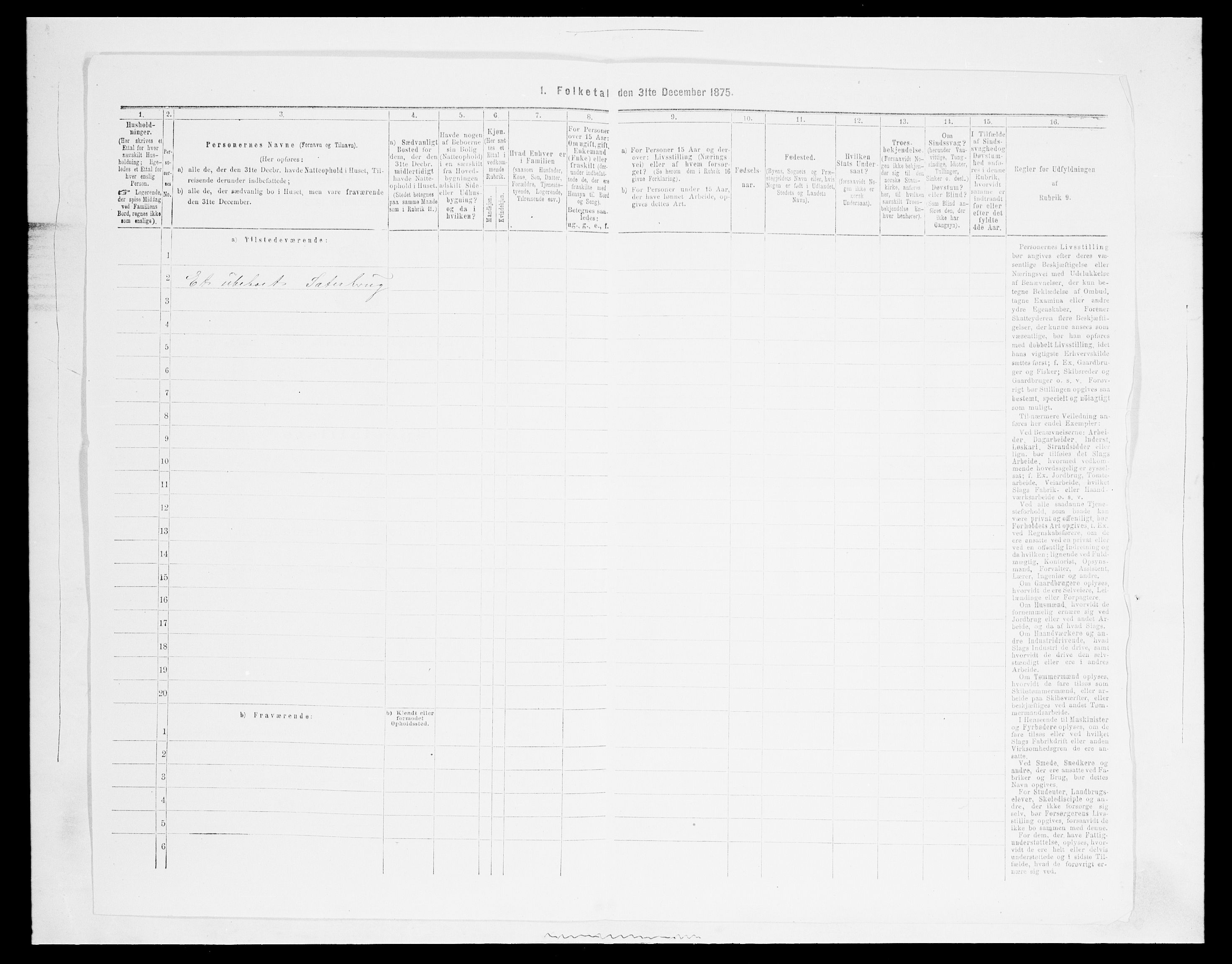 SAH, Folketelling 1875 for 0515P Vågå prestegjeld, 1875, s. 1260