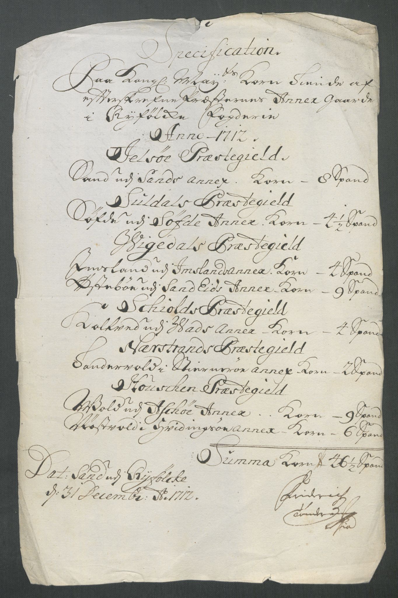 Rentekammeret inntil 1814, Reviderte regnskaper, Fogderegnskap, RA/EA-4092/R47/L2865: Fogderegnskap Ryfylke, 1712, s. 317