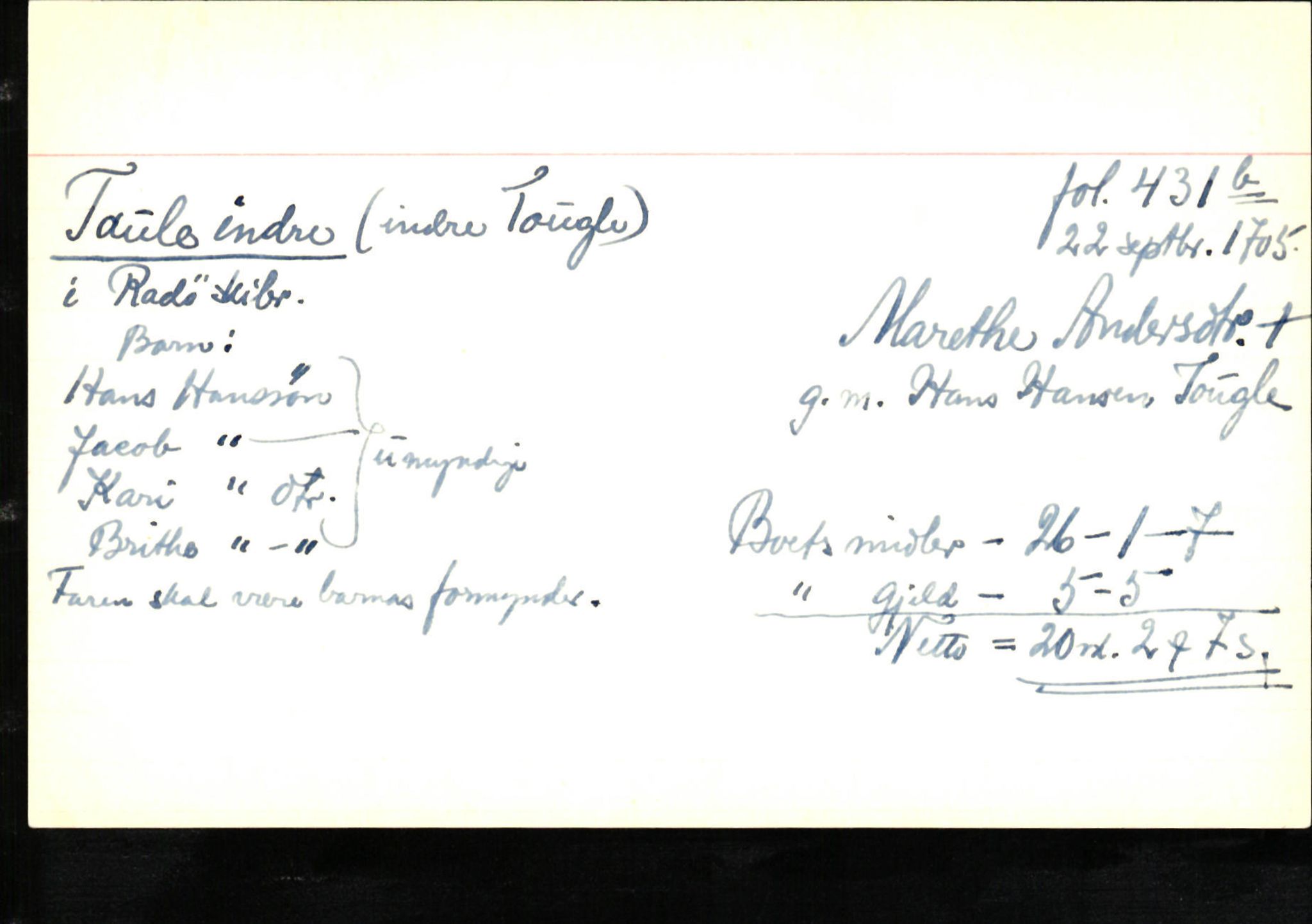 Skiftekort ved Statsarkivet i Bergen, SAB/SKIFTEKORT/001/L0001: Skifteprotokoll nr. 1-2 - test test, 1702-1716, s. 549