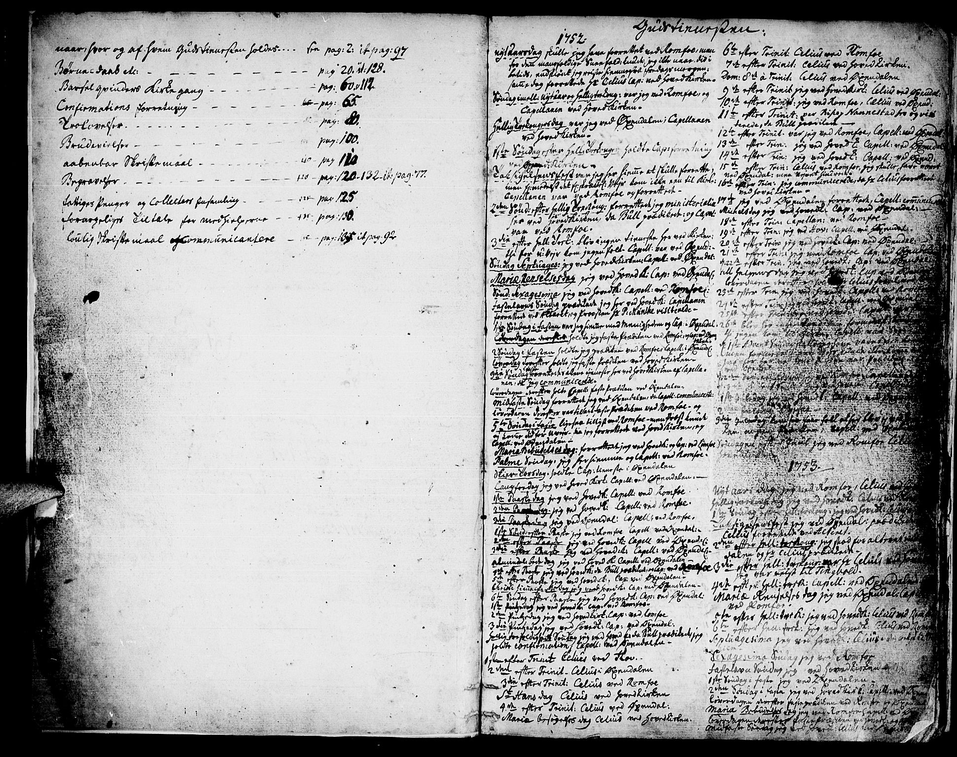 Ministerialprotokoller, klokkerbøker og fødselsregistre - Møre og Romsdal, AV/SAT-A-1454/590/L1007: Ministerialbok nr. 590A01, 1752-1793, s. 1-2