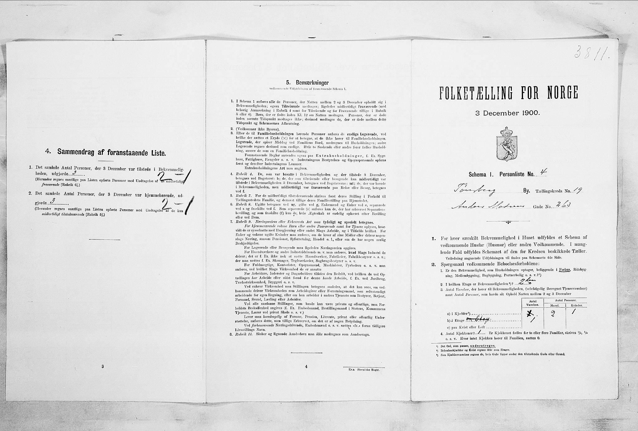 RA, Folketelling 1900 for 0705 Tønsberg kjøpstad, 1900, s. 4997