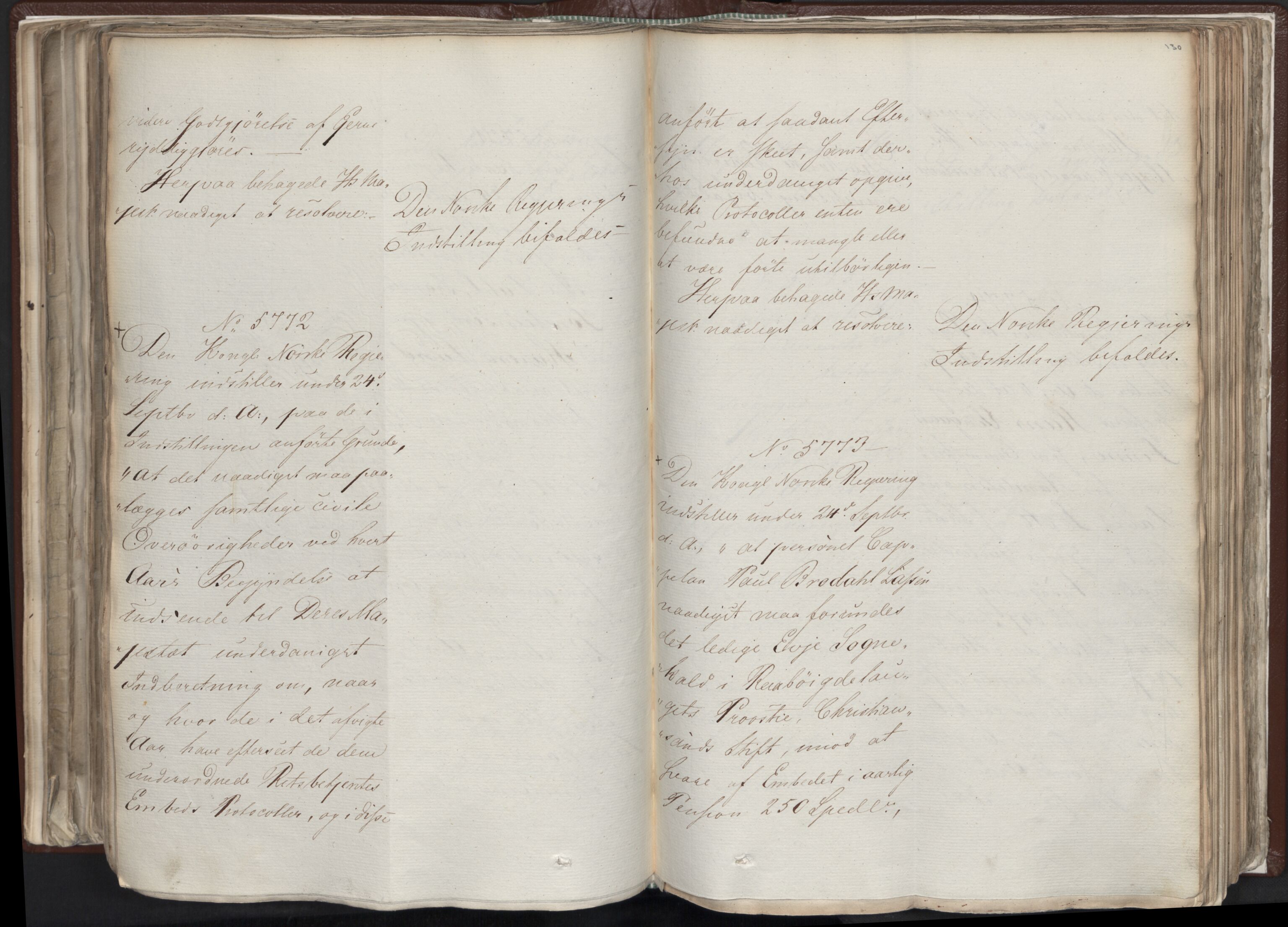 Statsrådssekretariatet, AV/RA-S-1001/A/Ab/L0012: Kgl. res. nr. 5679-6008 II, 1821, s. 129b-130a