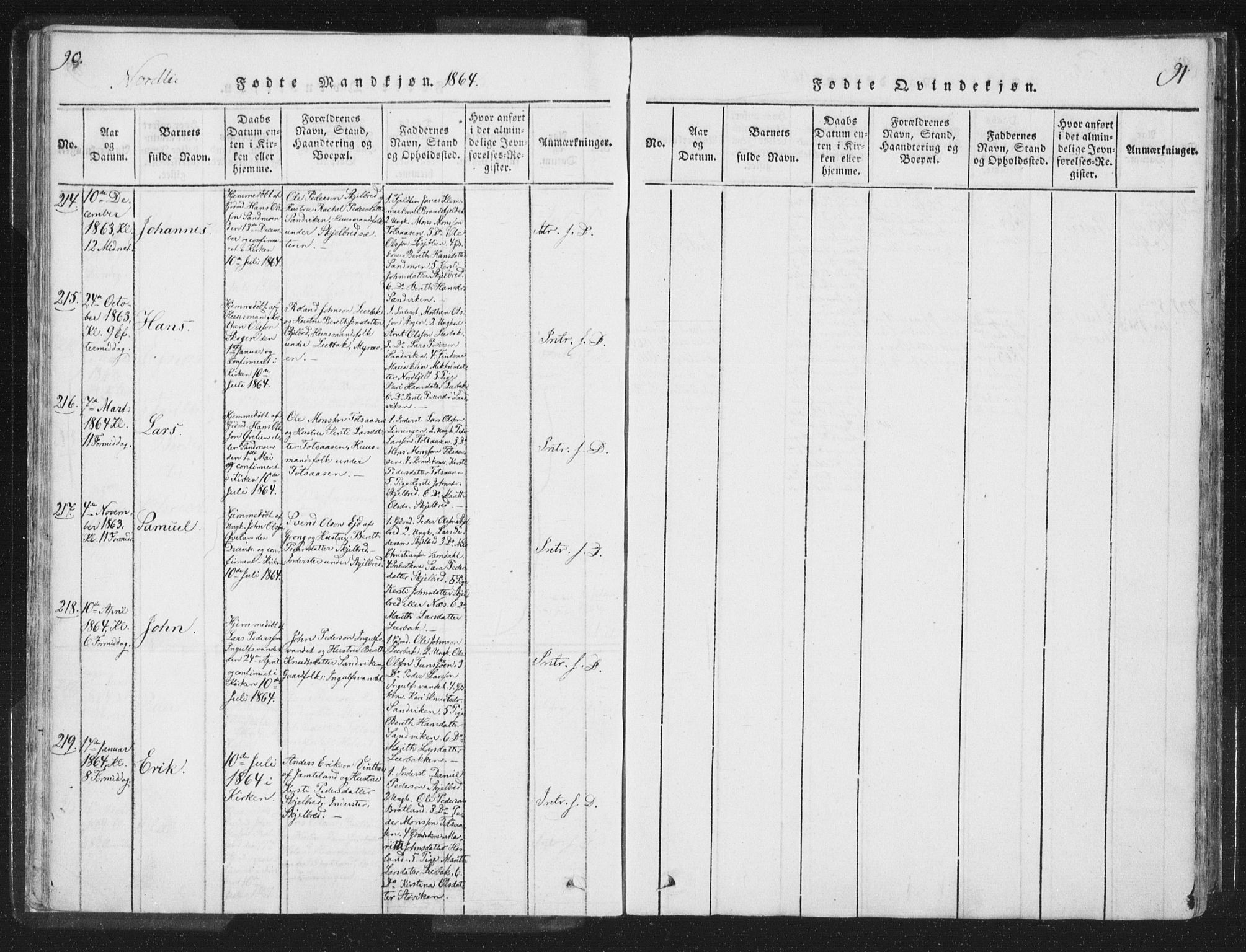Ministerialprotokoller, klokkerbøker og fødselsregistre - Nord-Trøndelag, AV/SAT-A-1458/755/L0491: Ministerialbok nr. 755A01 /1, 1817-1864, s. 90-91