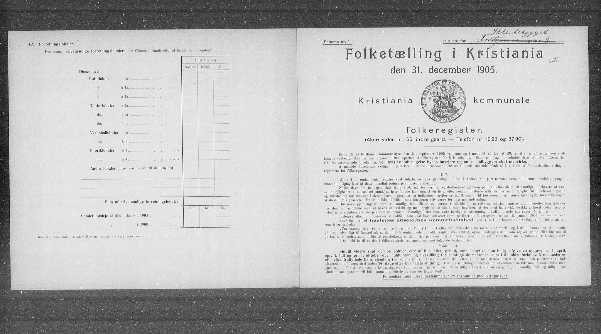 OBA, Kommunal folketelling 31.12.1905 for Kristiania kjøpstad, 1905, s. 13971