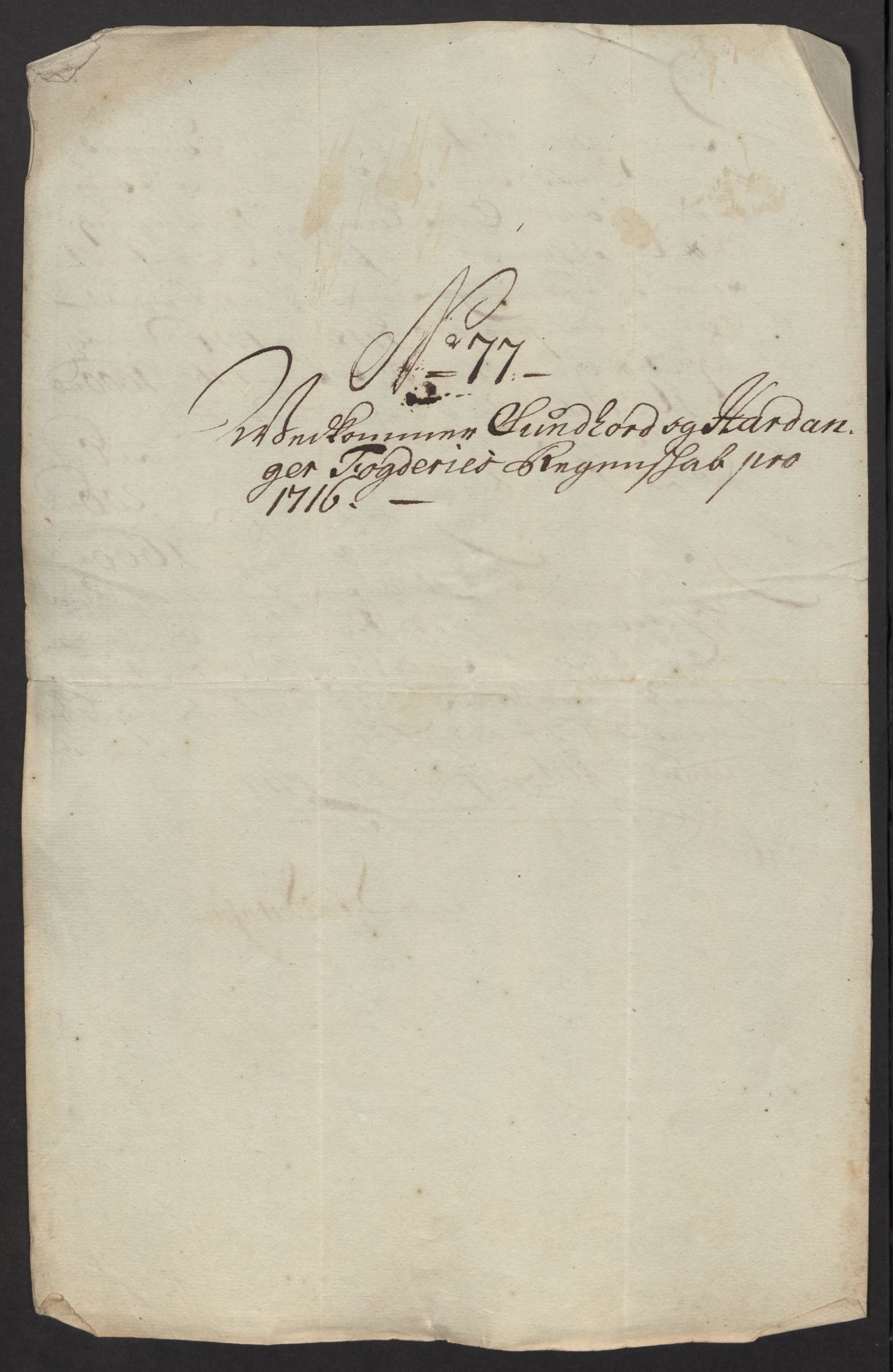 Rentekammeret inntil 1814, Reviderte regnskaper, Fogderegnskap, AV/RA-EA-4092/R48/L2992: Fogderegnskap Sunnhordland og Hardanger, 1716, s. 370