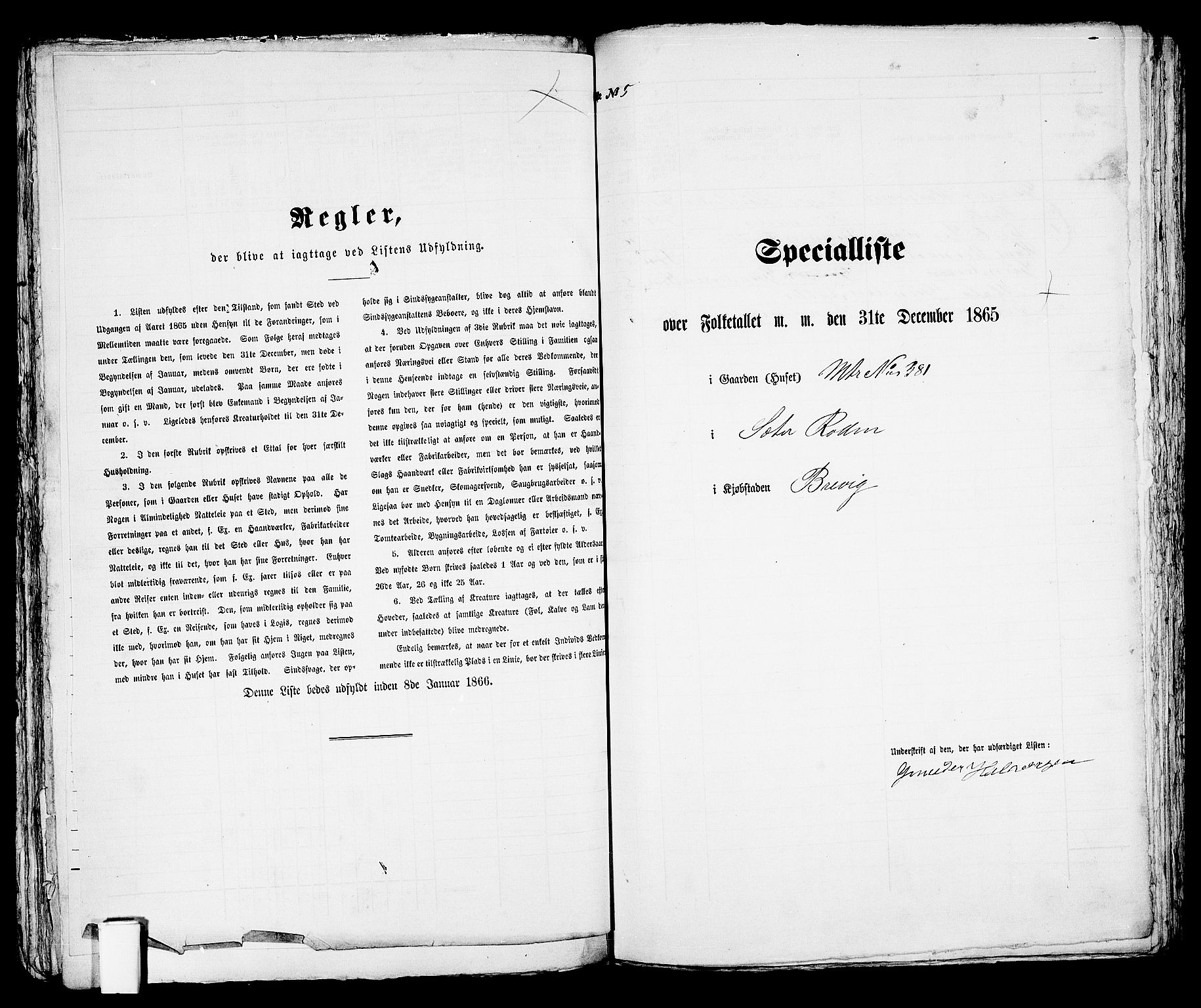 RA, Folketelling 1865 for 0804P Brevik prestegjeld, 1865, s. 220