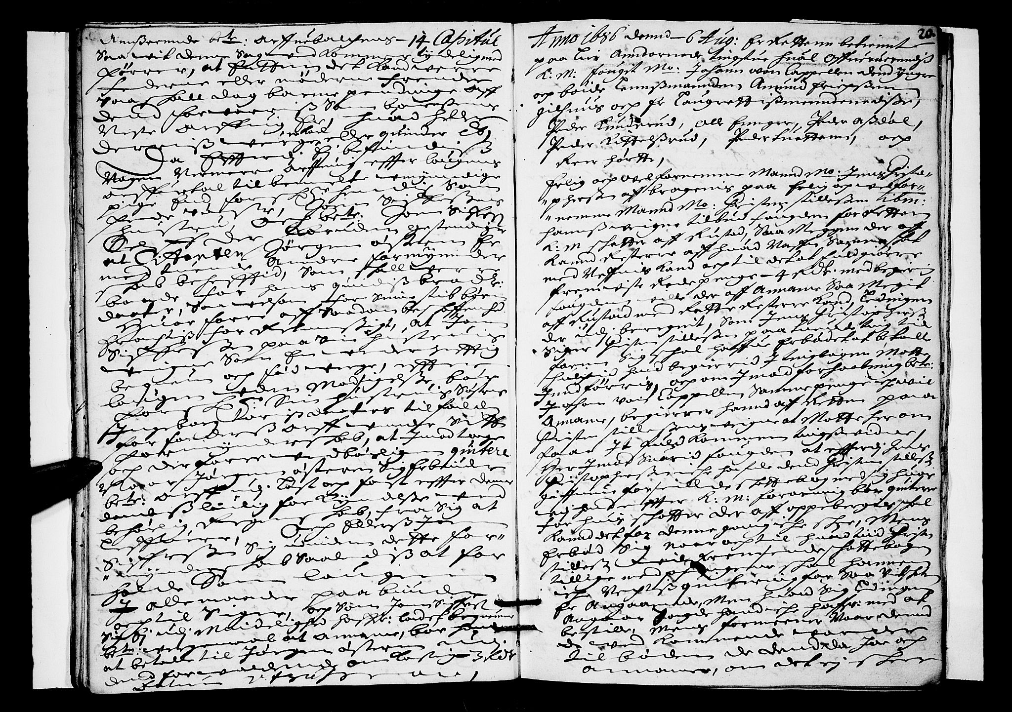 Lier, Røyken og Hurum sorenskriveri, AV/SAKO-A-89/F/Fa/L0027: Tingbok, 1686, s. 20