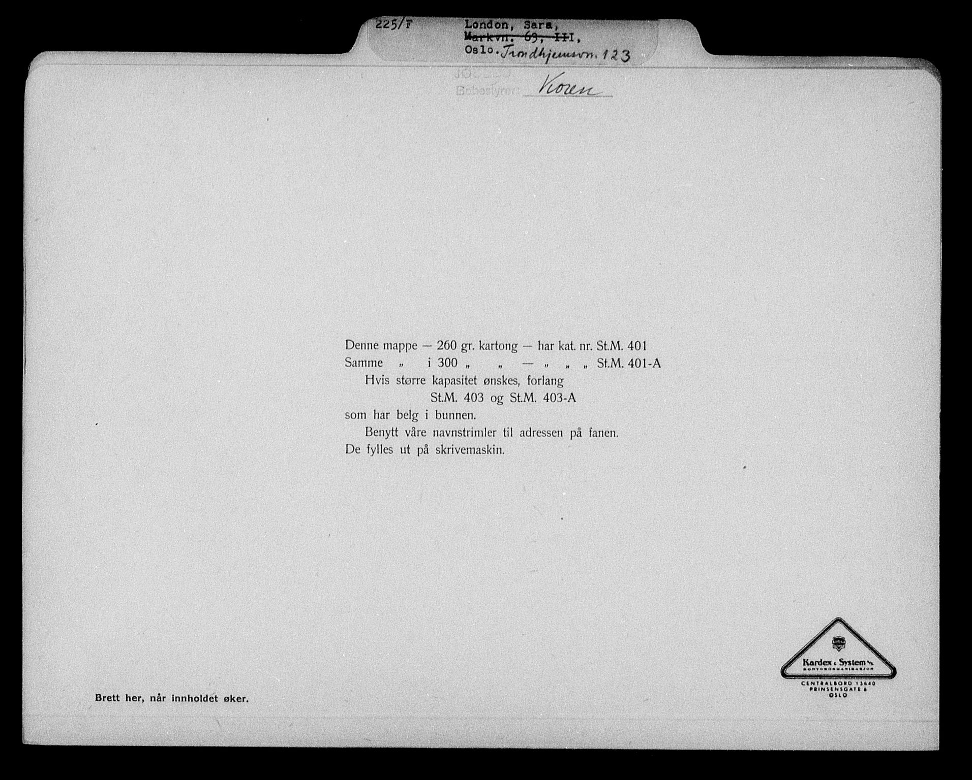 Justisdepartementet, Tilbakeføringskontoret for inndratte formuer, AV/RA-S-1564/H/Hc/Hcc/L0960: --, 1945-1947, s. 449