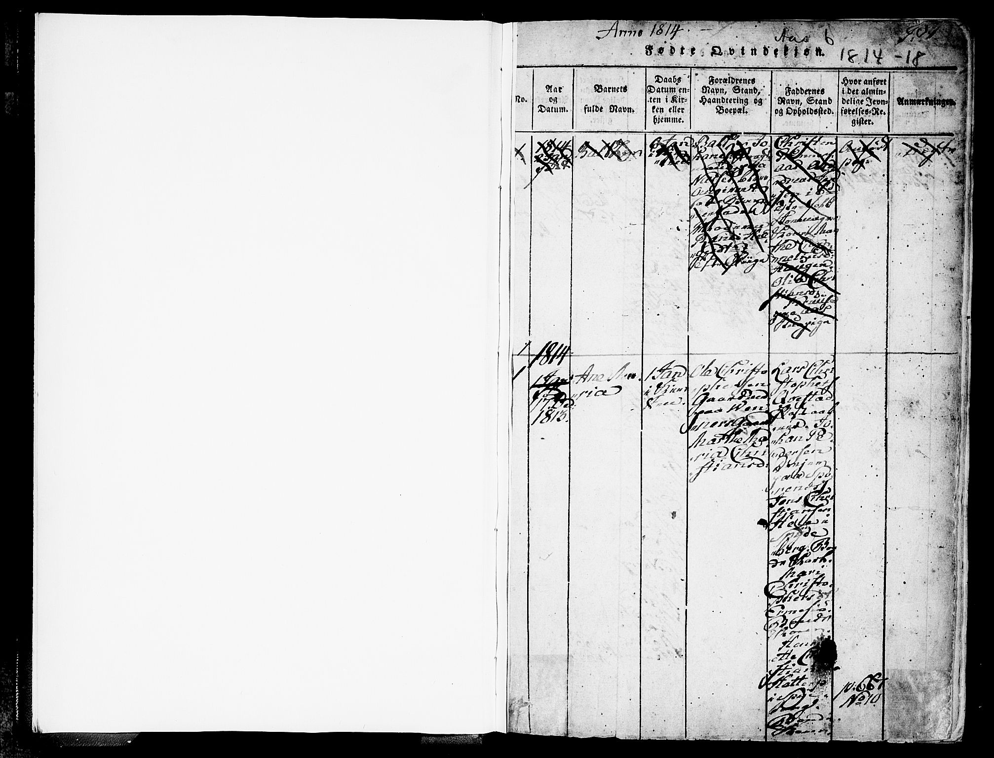 Ås prestekontor Kirkebøker, SAO/A-10894/F/Fa/L0003: Ministerialbok nr. I 3, 1814-1818, s. 1