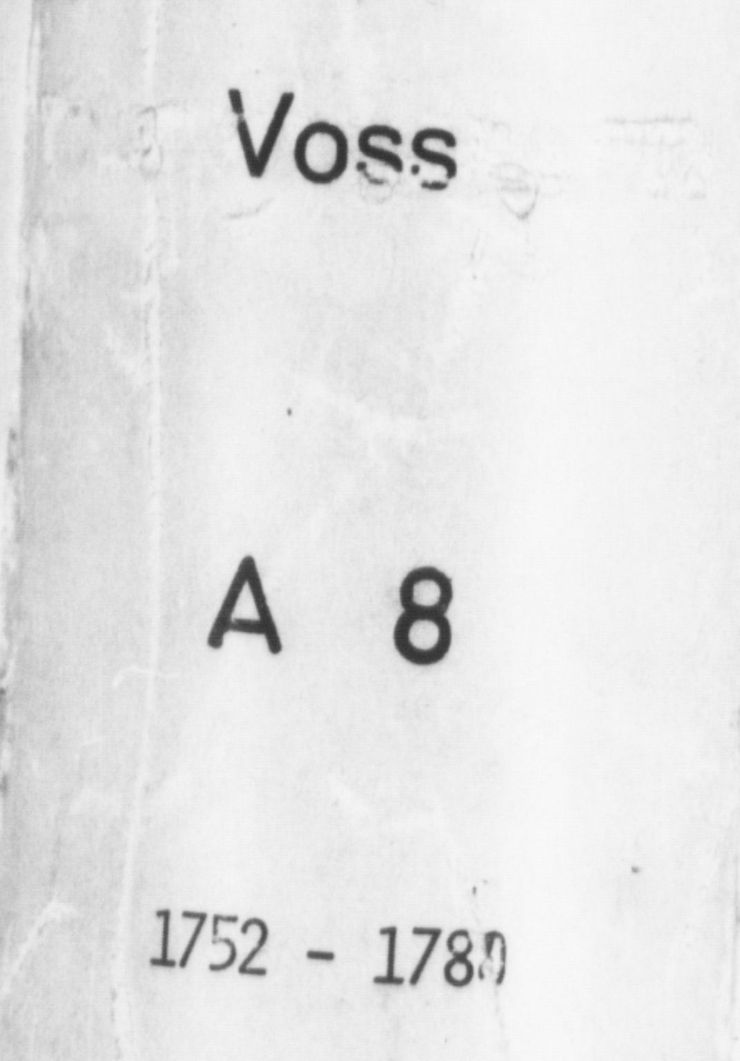 Voss sokneprestembete, AV/SAB-A-79001/H/Haa: Ministerialbok nr. A 8, 1752-1780
