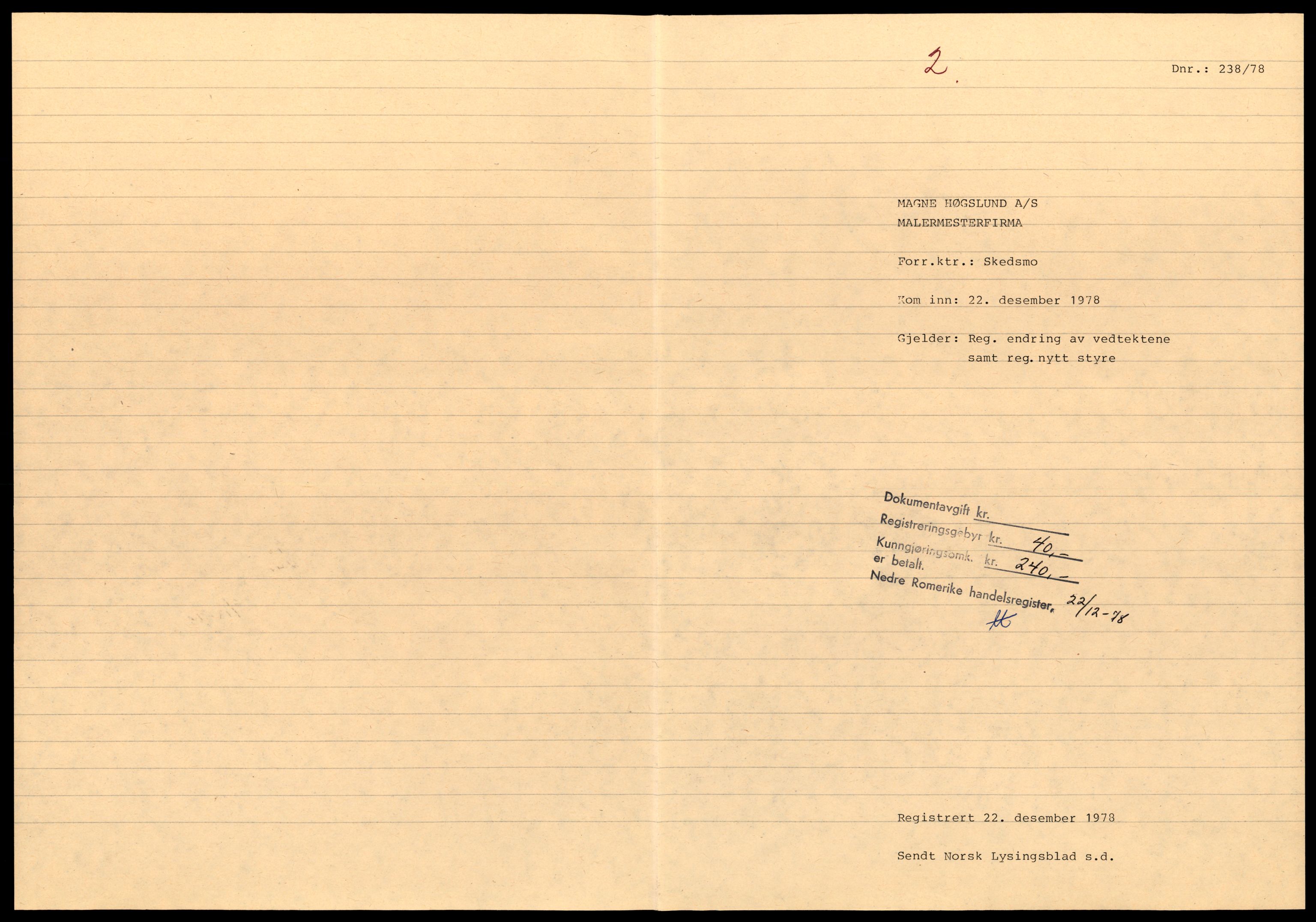 Nedre Romerike sorenskriveri, AV/SAT-A-10469/K/Ke/Ked/L0014: Enkeltmannsforetak, aksjeselskap og andelslag, M, 1944-1989