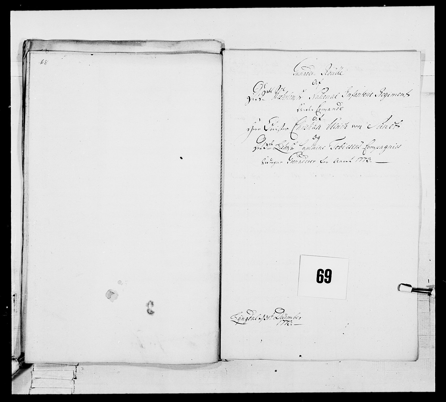Generalitets- og kommissariatskollegiet, Det kongelige norske kommissariatskollegium, AV/RA-EA-5420/E/Eh/L0105: 2. Vesterlenske nasjonale infanteriregiment, 1766-1773, s. 438