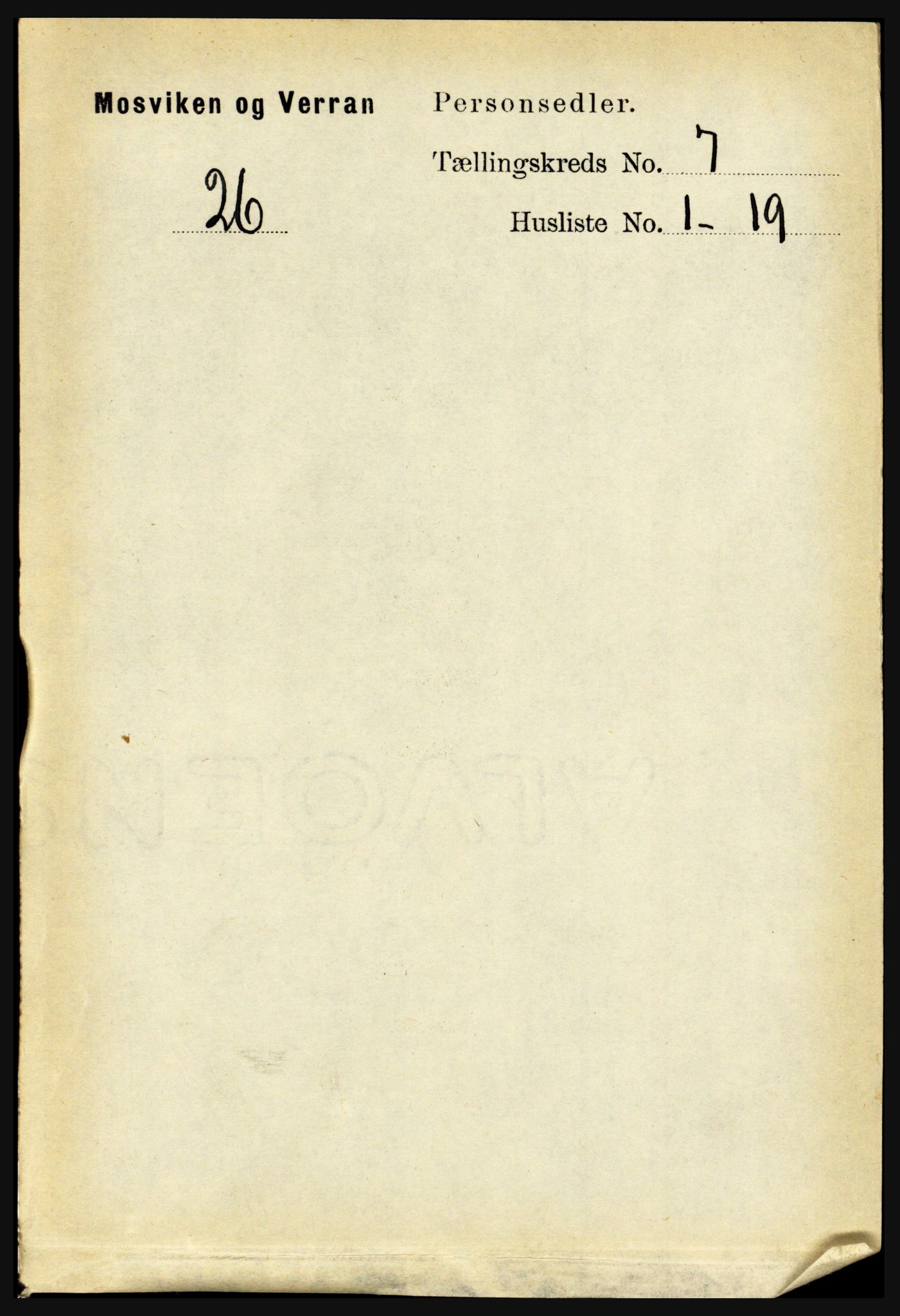 RA, Folketelling 1891 for 1723 Mosvik og Verran herred, 1891, s. 2884