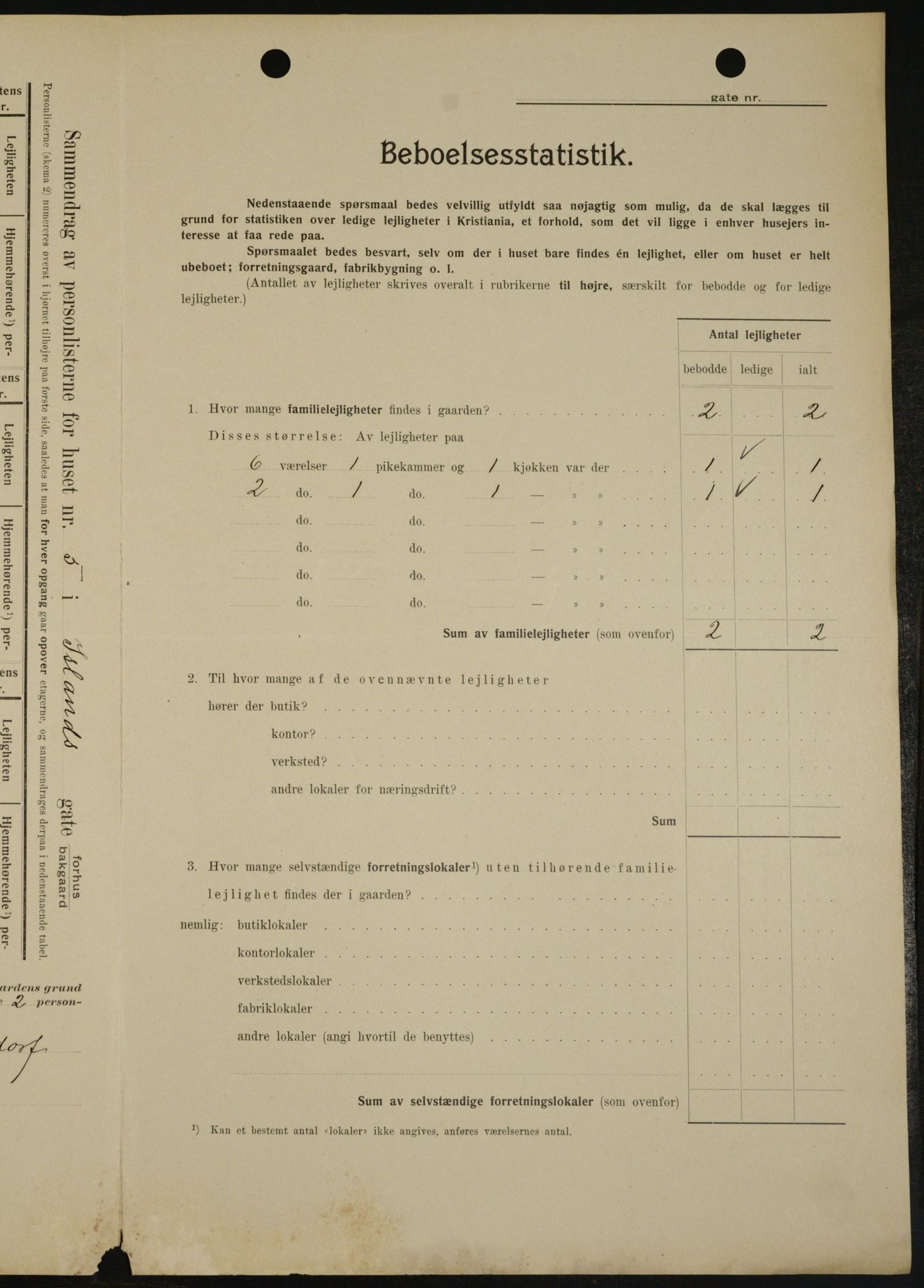 OBA, Kommunal folketelling 1.2.1909 for Kristiania kjøpstad, 1909, s. 40661