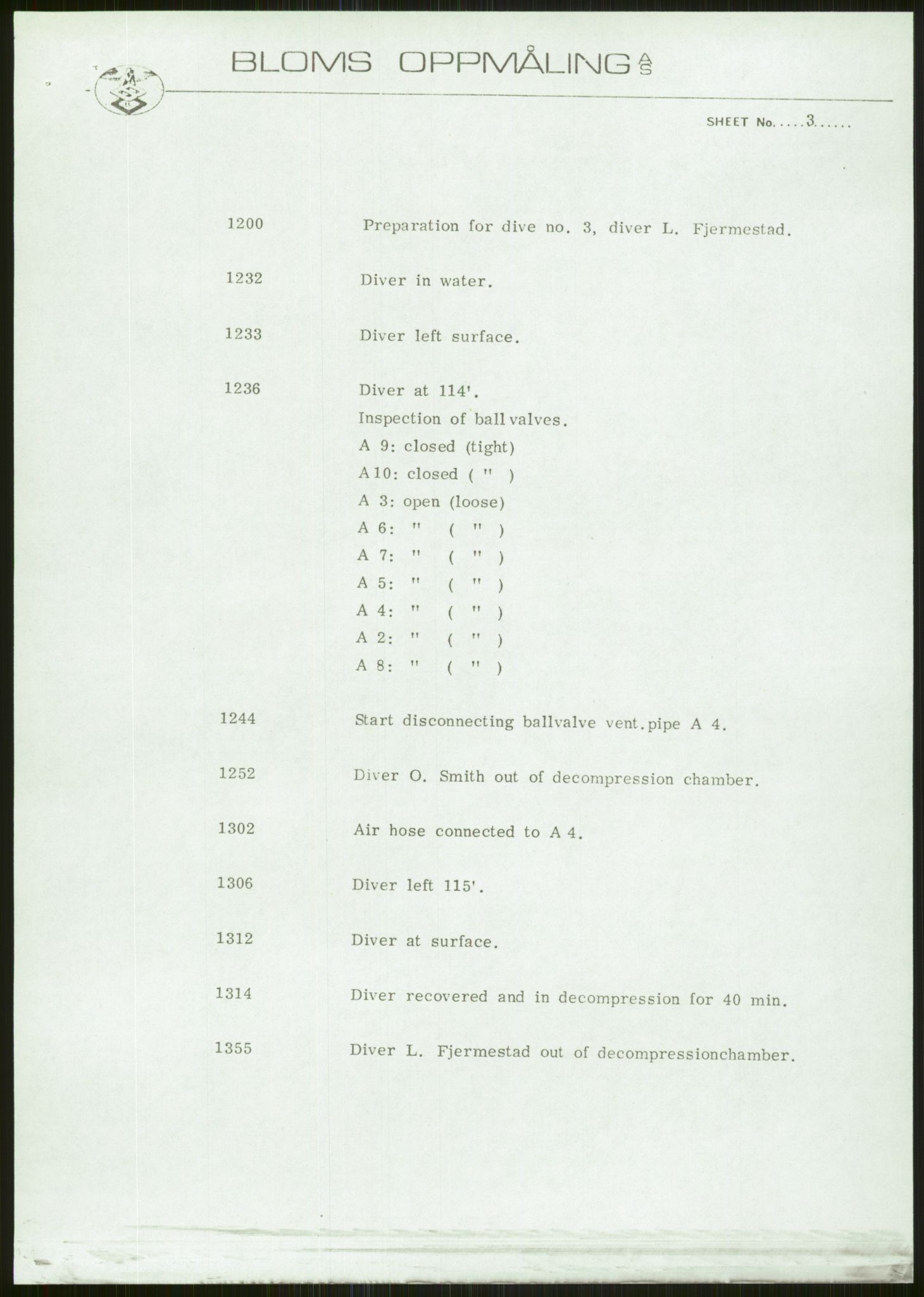 Justisdepartementet, Granskningskommisjonen ved Alexander Kielland-ulykken 27.3.1980, AV/RA-S-1165/D/L0006: A Alexander L. Kielland (Doku.liste + A3-A6, A11-A13, A18-A20-A21, A23, A31 av 31)/Dykkerjournaler, 1980-1981, s. 215