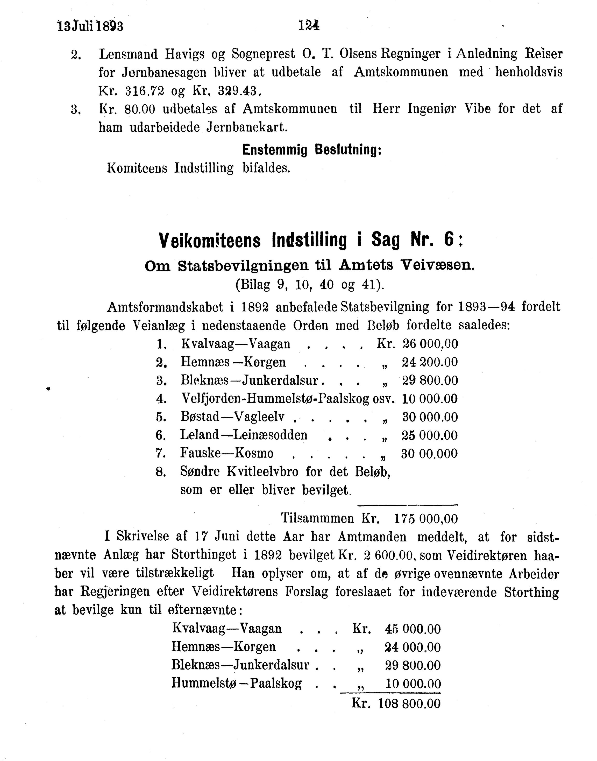 Nordland Fylkeskommune. Fylkestinget, AIN/NFK-17/176/A/Ac/L0016: Fylkestingsforhandlinger 1891-1893, 1891-1893