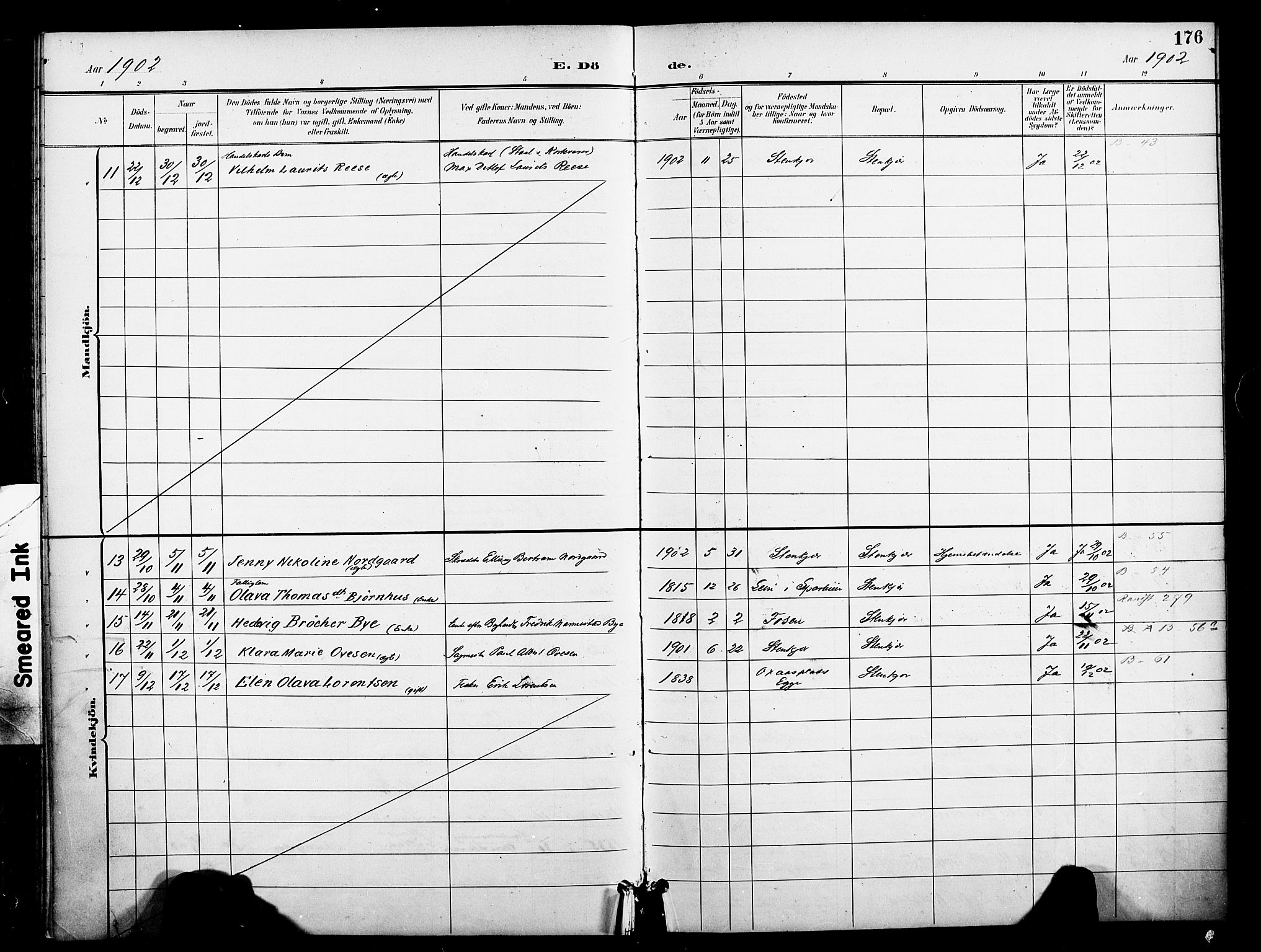 Ministerialprotokoller, klokkerbøker og fødselsregistre - Nord-Trøndelag, SAT/A-1458/739/L0372: Ministerialbok nr. 739A04, 1895-1903, s. 176