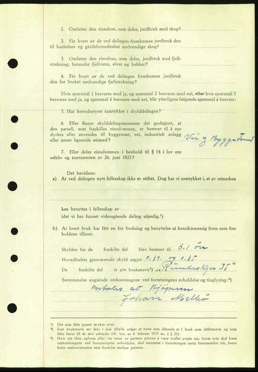 Nordre Sunnmøre sorenskriveri, AV/SAT-A-0006/1/2/2C/2Ca: Pantebok nr. A20a, 1945-1945, Dagboknr: 953/1945