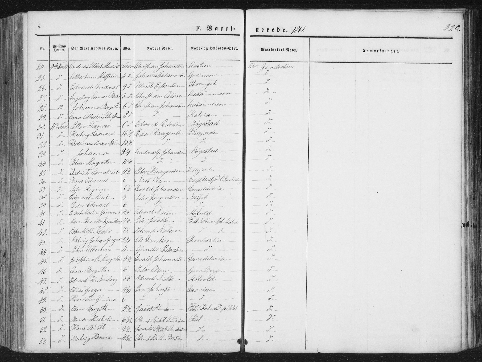 Ministerialprotokoller, klokkerbøker og fødselsregistre - Nordland, SAT/A-1459/810/L0144: Ministerialbok nr. 810A07 /1, 1841-1862, s. 320