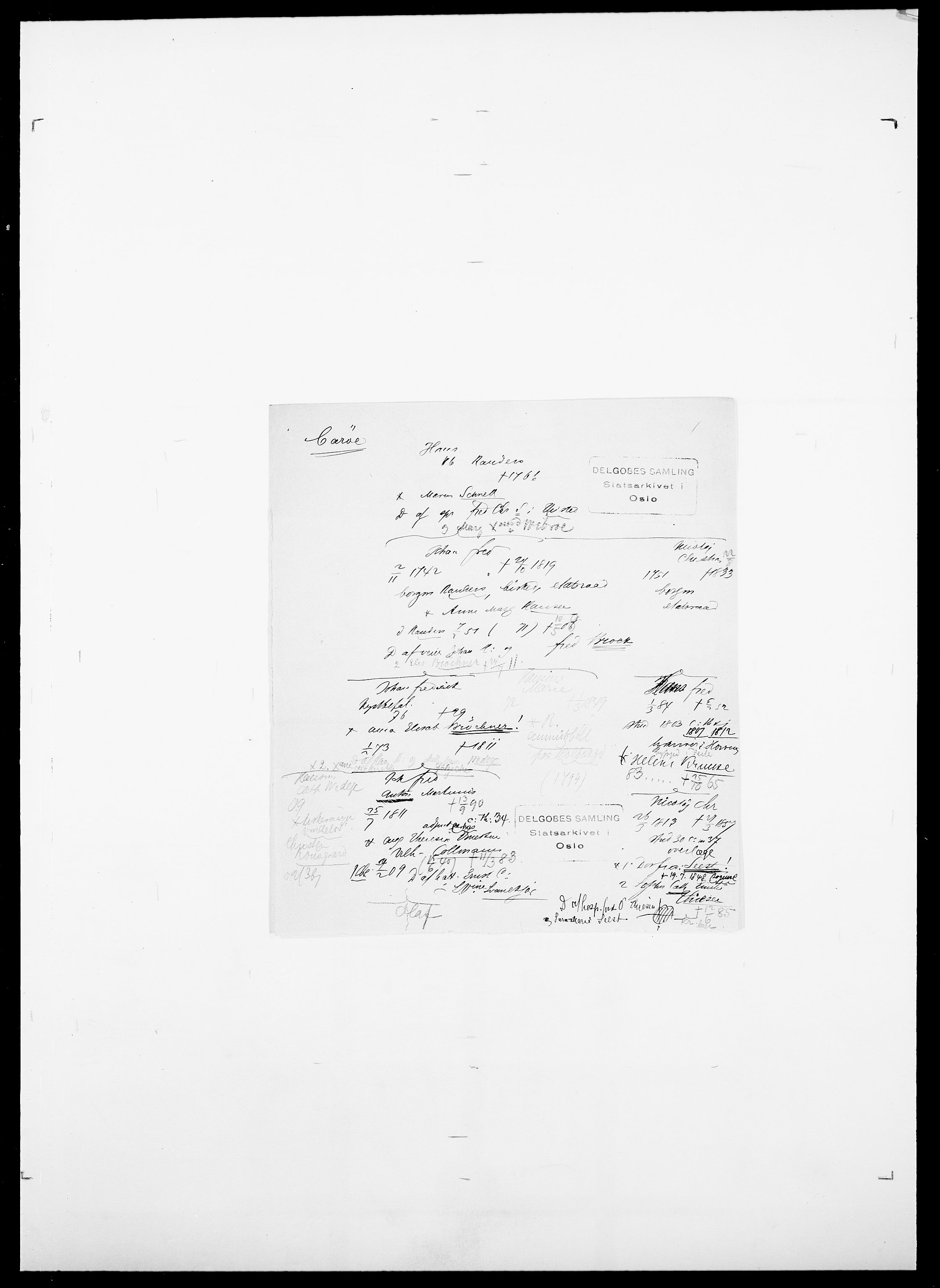 Delgobe, Charles Antoine - samling, SAO/PAO-0038/D/Da/L0008: Capjon - Dagenbolt, s. 107