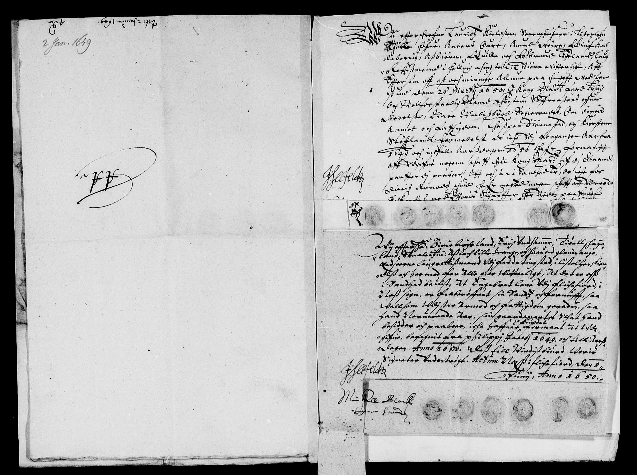 Rentekammeret inntil 1814, Reviderte regnskaper, Lensregnskaper, AV/RA-EA-5023/R/Rb/Rbr/L0018: Lista len, 1648-1651