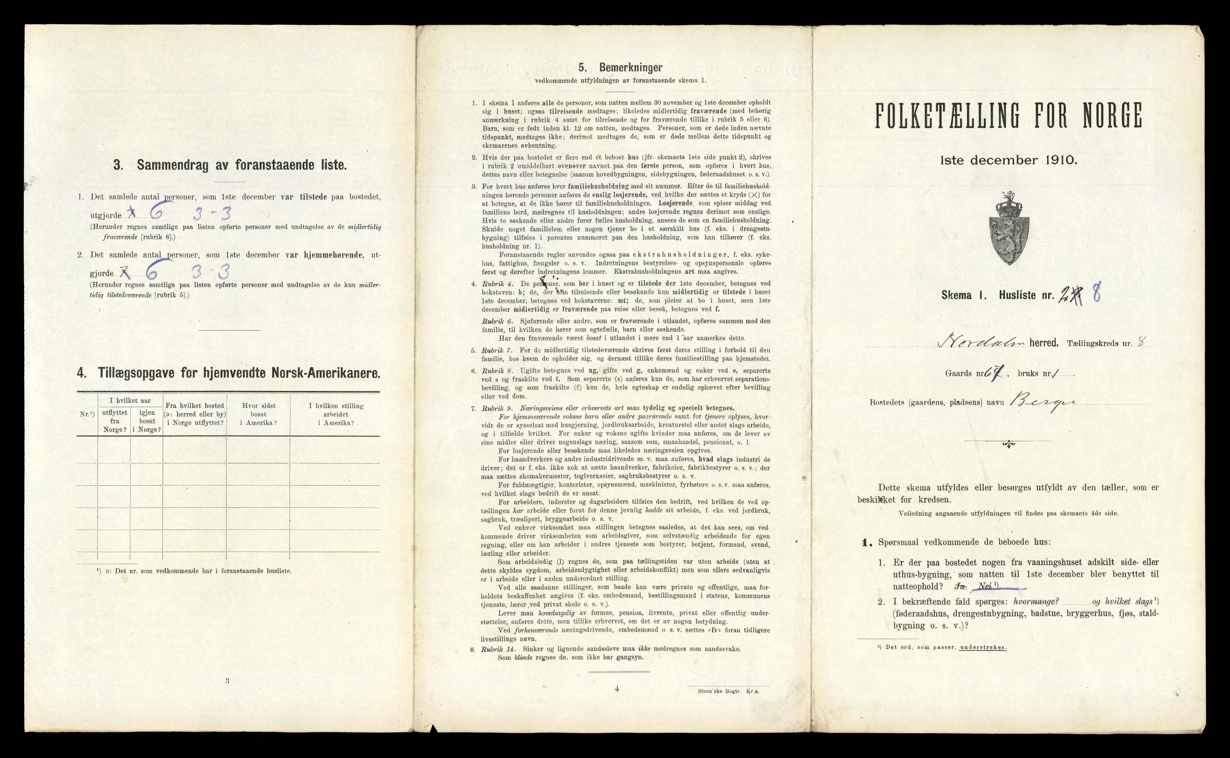 RA, Folketelling 1910 for 1524 Norddal herred, 1910, s. 743