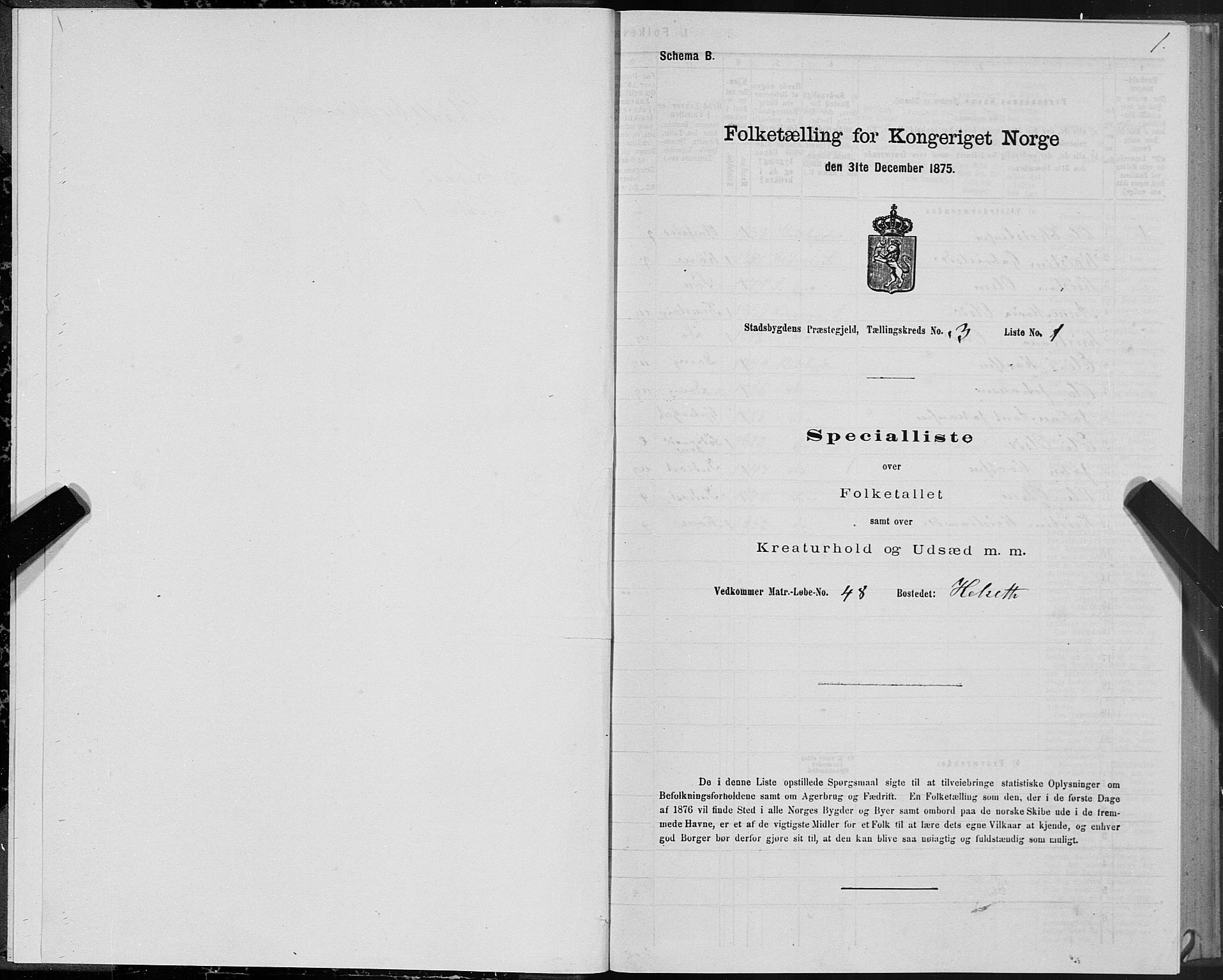 SAT, Folketelling 1875 for 1625P Stadsbygd prestegjeld, 1875, s. 2001