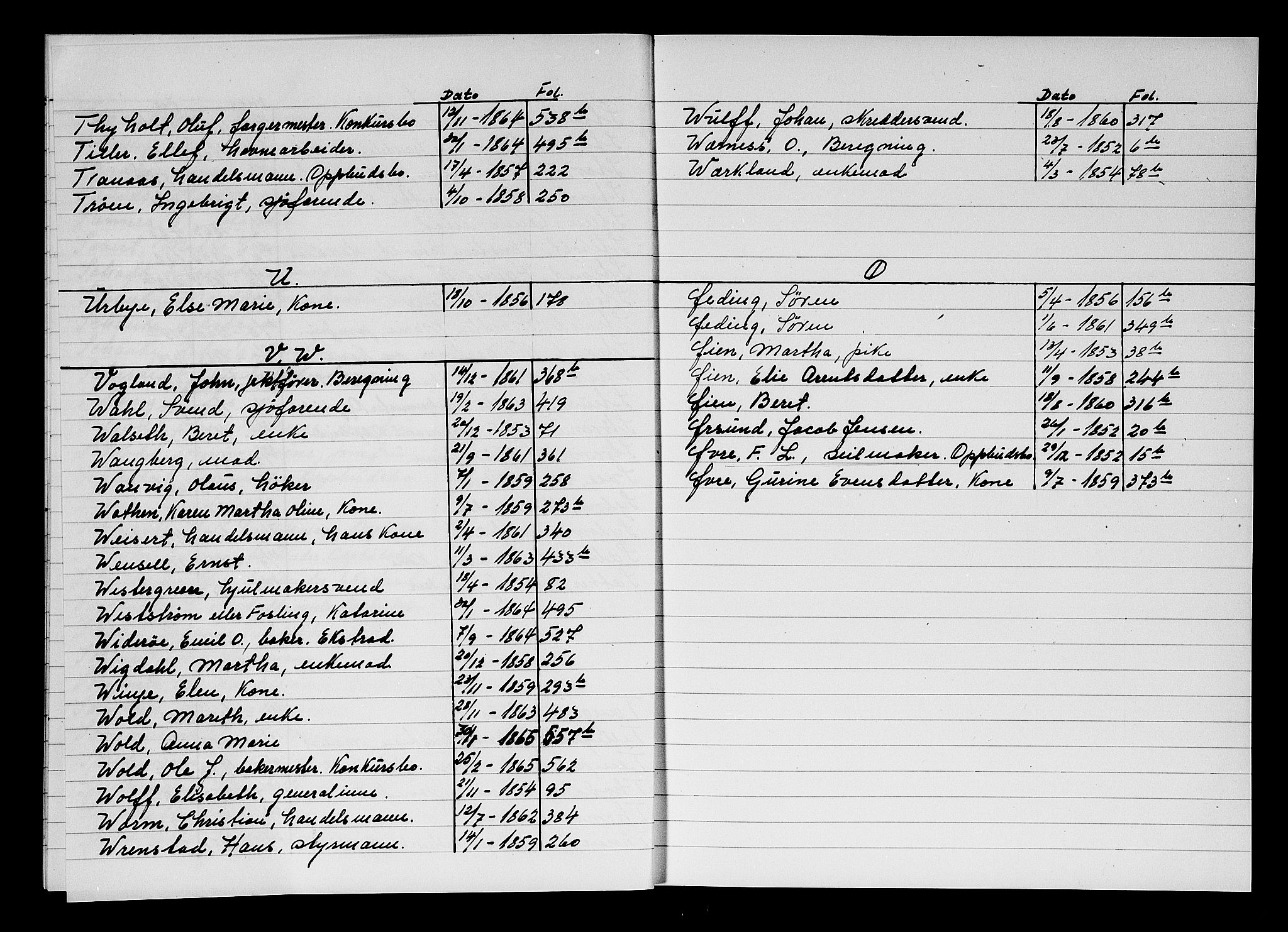 Trondheim byfogd, AV/SAT-A-0003/1/3/3A/L0030: Skifteslutningsprotokoll - 8/6-2/1. (m/ register), 1852-1865