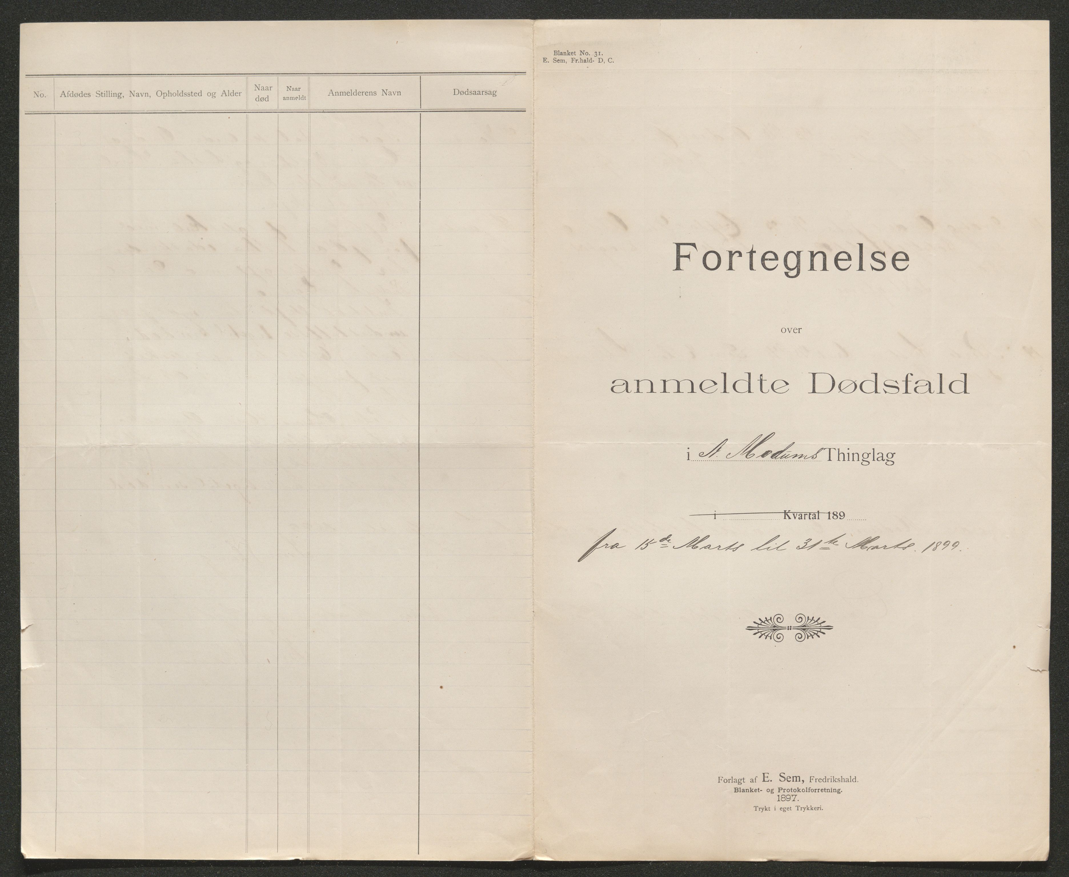 Eiker, Modum og Sigdal sorenskriveri, AV/SAKO-A-123/H/Ha/Hab/L0026: Dødsfallsmeldinger, 1899, s. 346