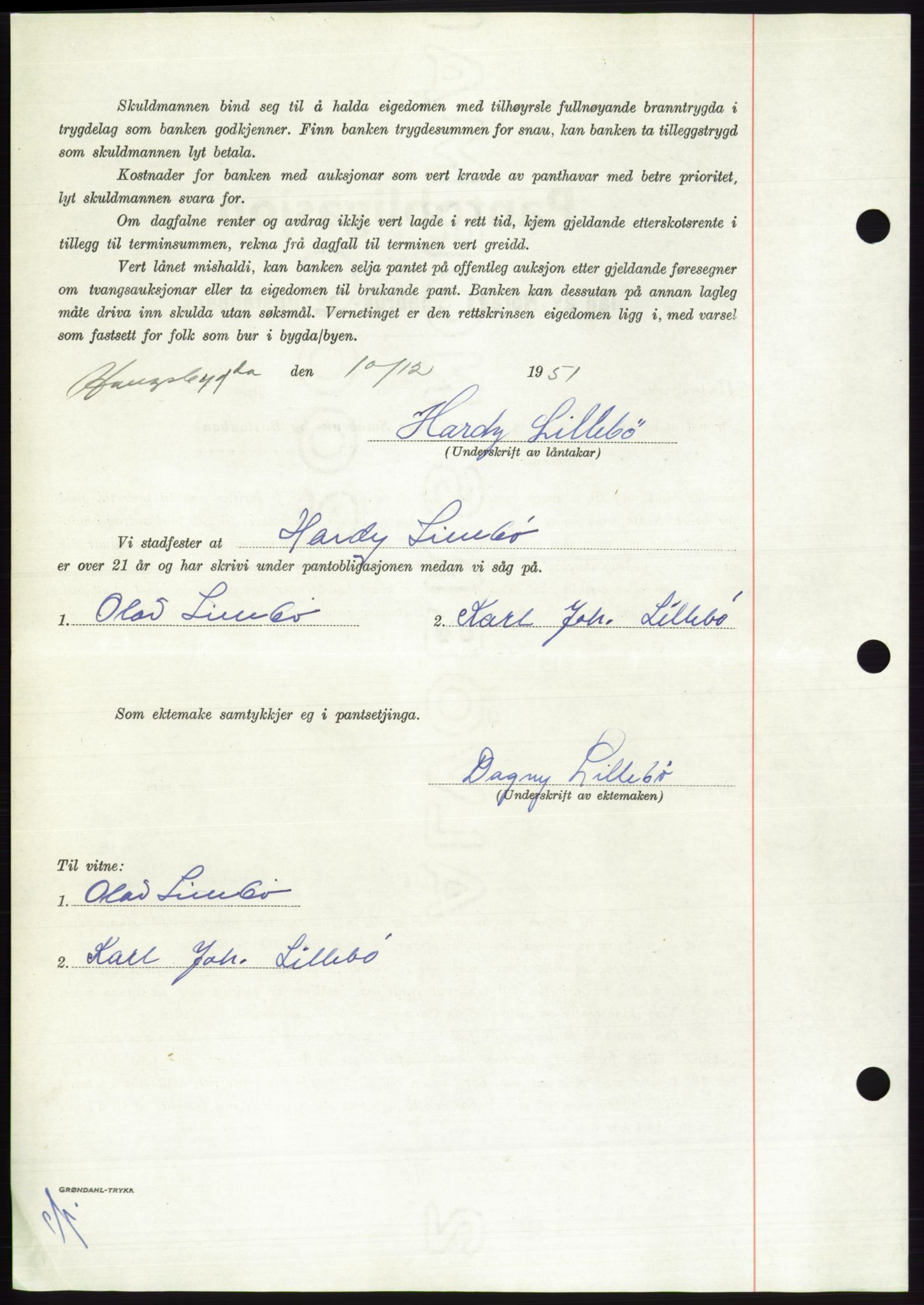 Søre Sunnmøre sorenskriveri, AV/SAT-A-4122/1/2/2C/L0121: Pantebok nr. 9B, 1951-1952, Dagboknr: 2504/1951
