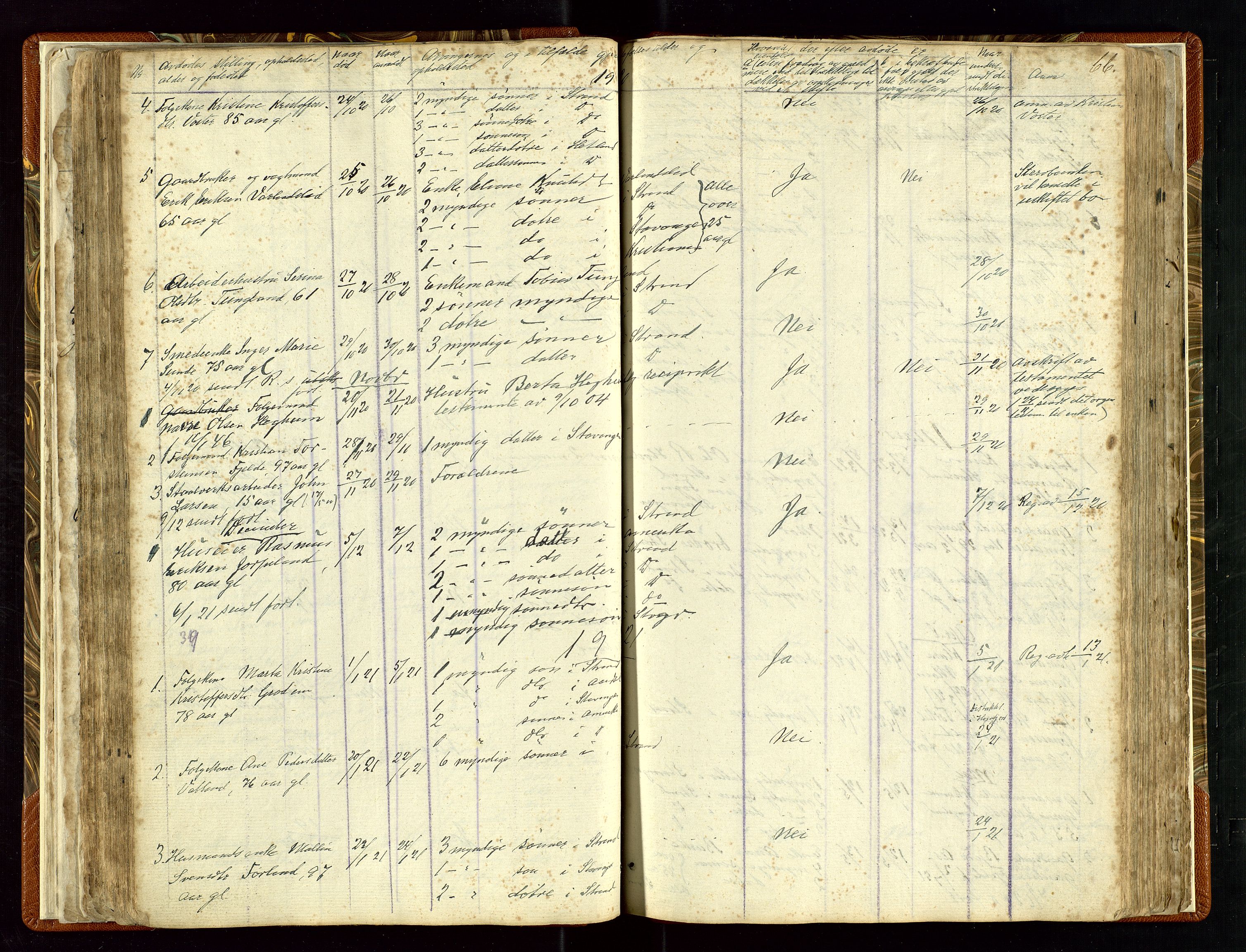 Strand og Forsand lensmannskontor, AV/SAST-A-100451/Gga/L0002: Dødsfallsprotokoll, 1886-1932, s. 66