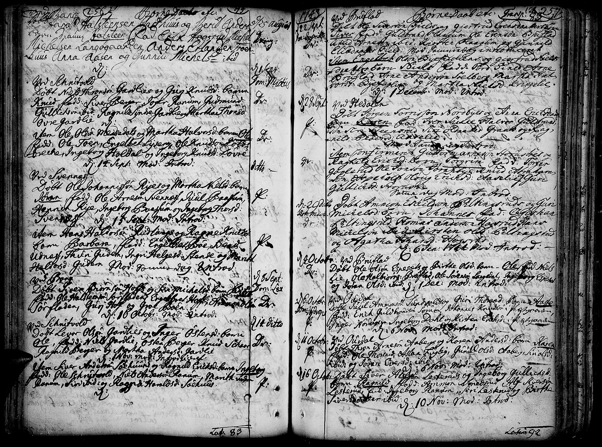 Aurdal prestekontor, AV/SAH-PREST-126/H/Ha/Haa/L0004: Ministerialbok nr. 4, 1730-1762, s. 256-257