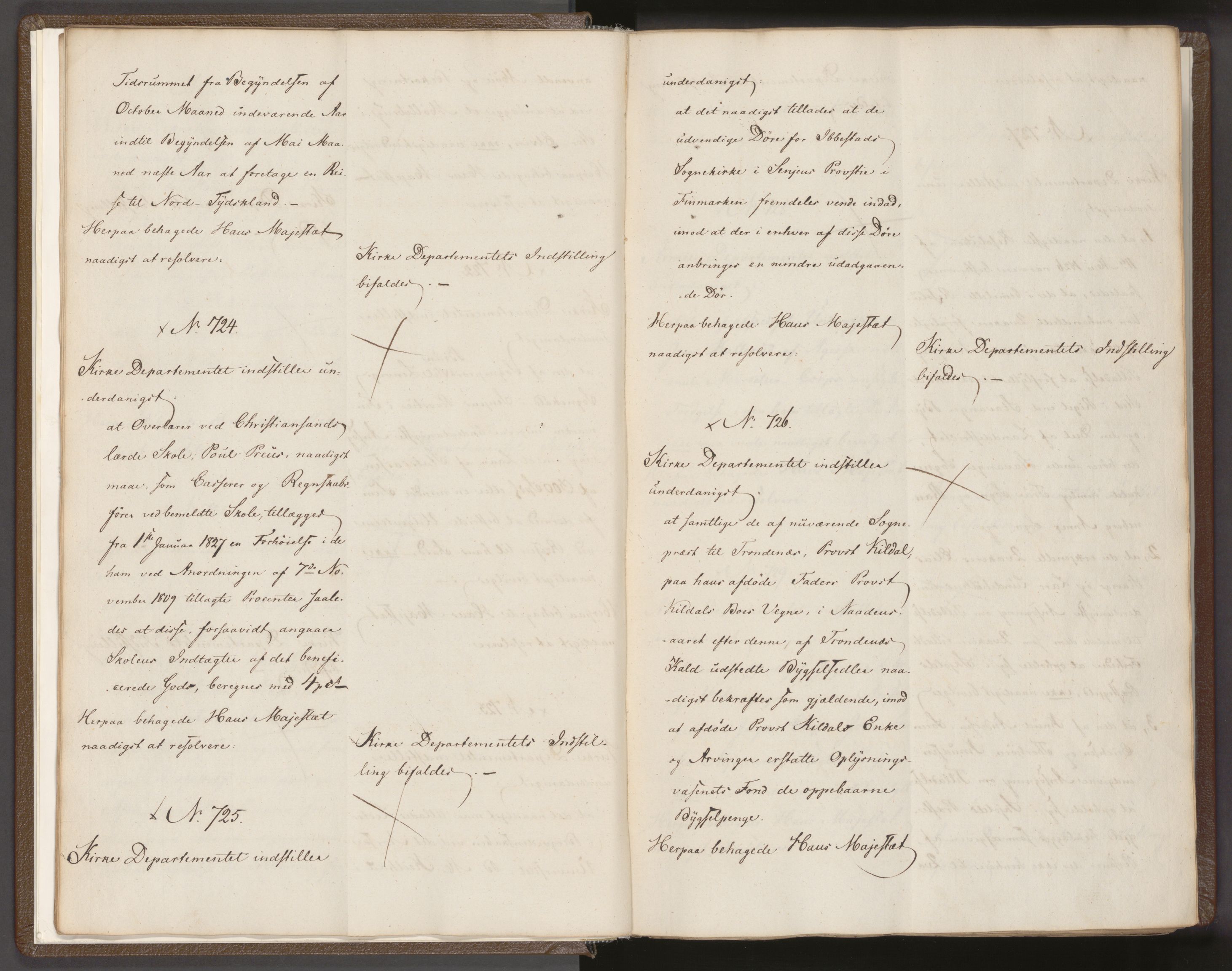Statsrådssekretariatet, AV/RA-S-1001/A/Ab/L0027: Kgl. res. nr. 705-1372, 2. halvår, 1828