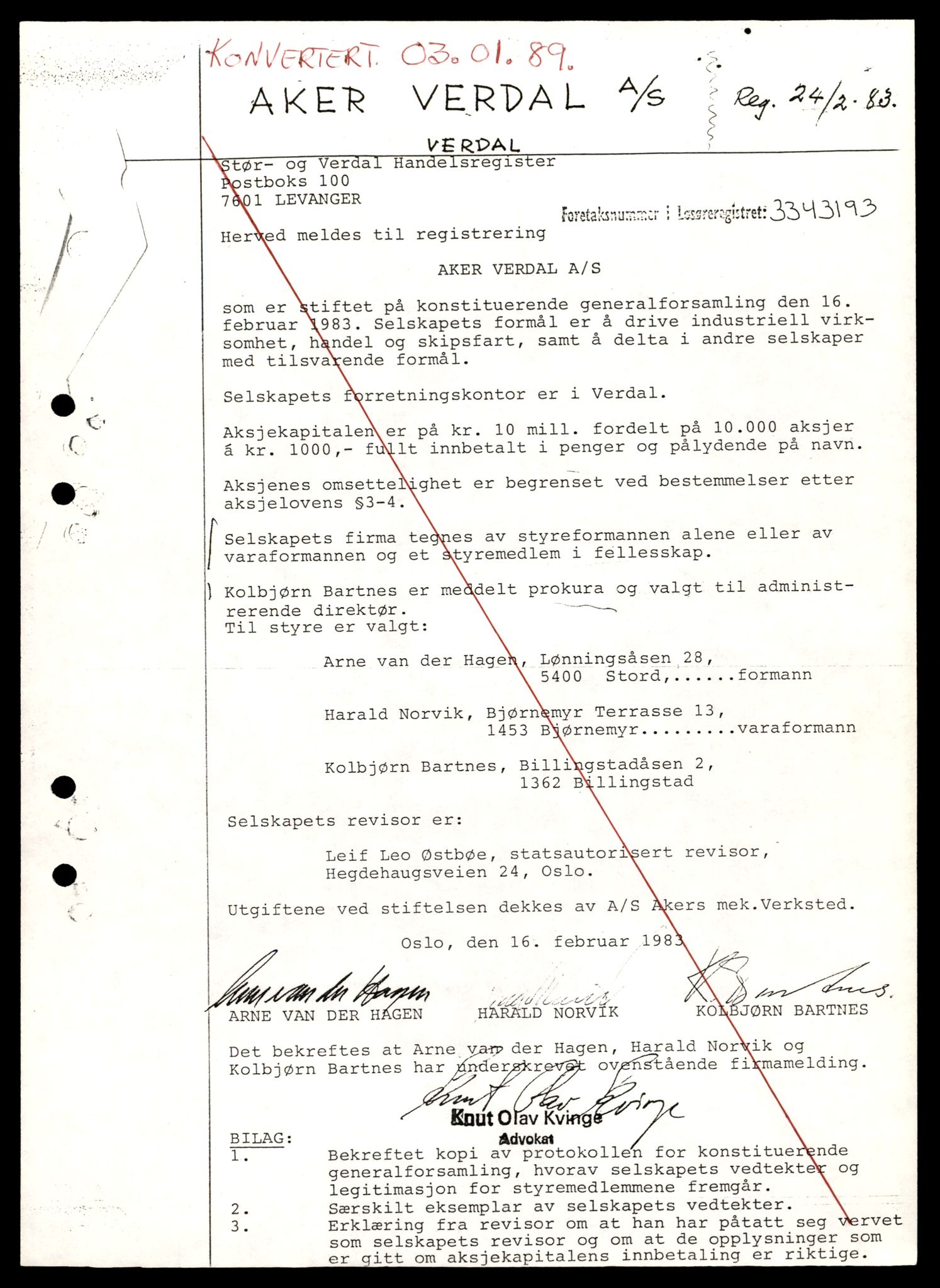 Stjør- og Verdal sorenskriveri, AV/SAT-A-4167/2/J/Jc/Jca/L0003: Aksjeselskaper, A-L, 1951-1990, s. 3