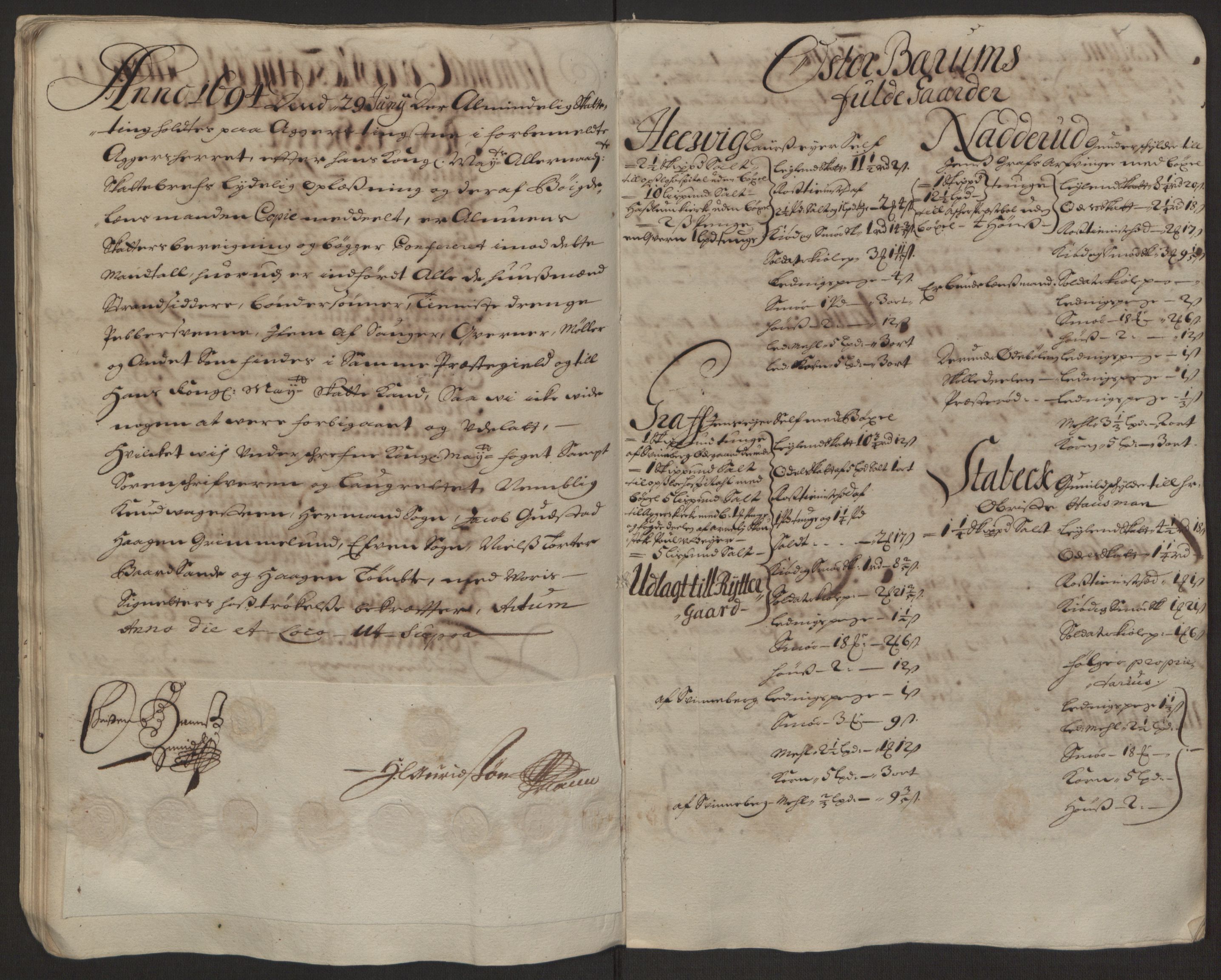 Rentekammeret inntil 1814, Reviderte regnskaper, Fogderegnskap, AV/RA-EA-4092/R10/L0438: Fogderegnskap Aker og Follo, 1694, s. 45