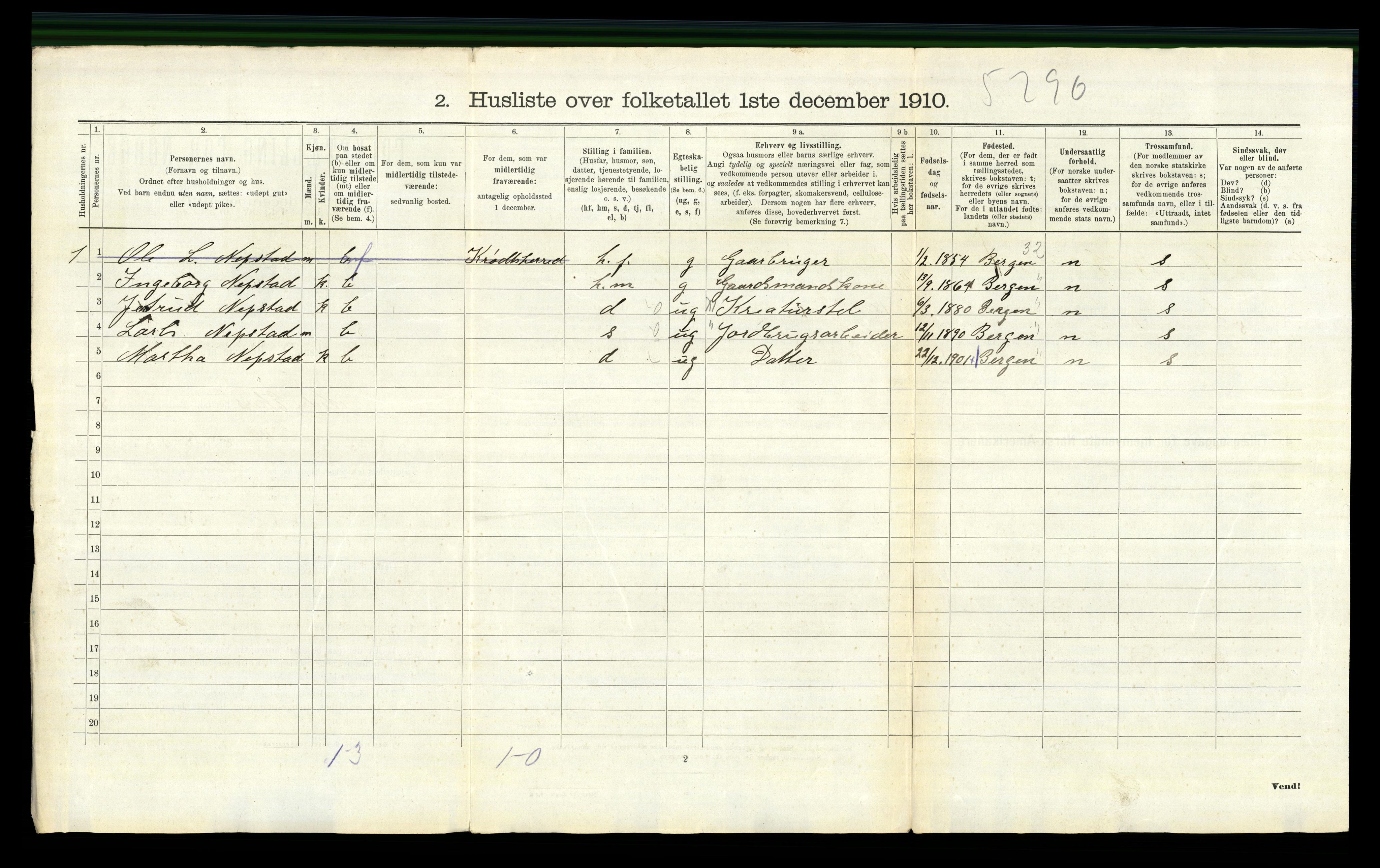 RA, Folketelling 1910 for 0625 Nedre Eiker herred, 1910, s. 1682