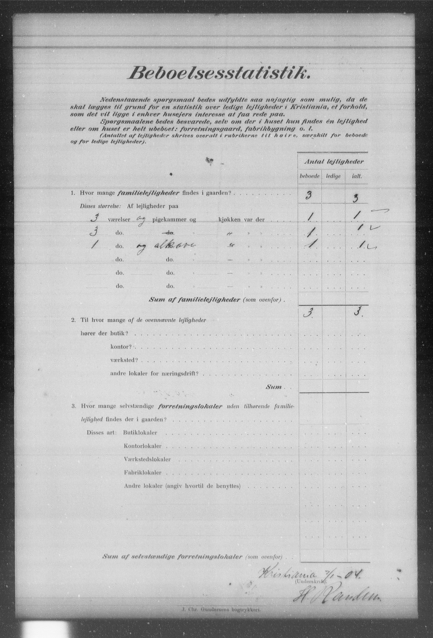 OBA, Kommunal folketelling 31.12.1903 for Kristiania kjøpstad, 1903, s. 2735