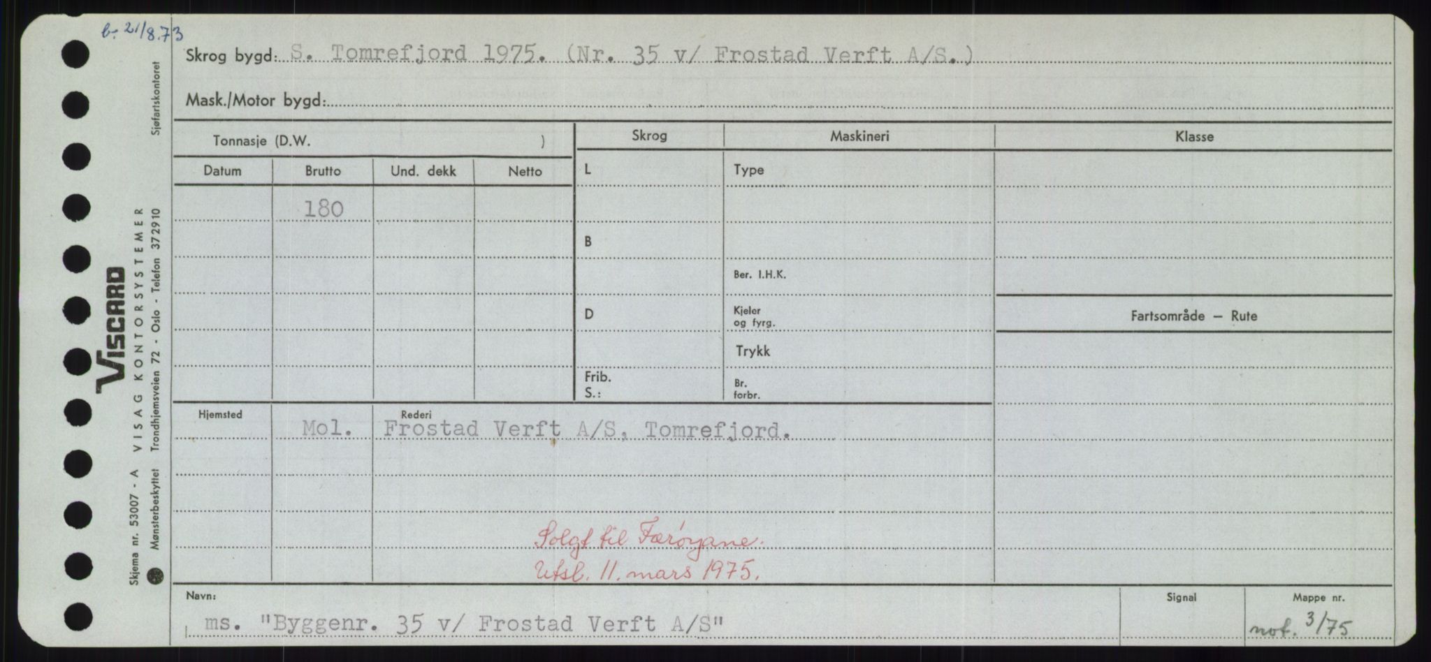 Sjøfartsdirektoratet med forløpere, Skipsmålingen, AV/RA-S-1627/H/Hd/L0006: Fartøy, Byg-Båt, s. 287