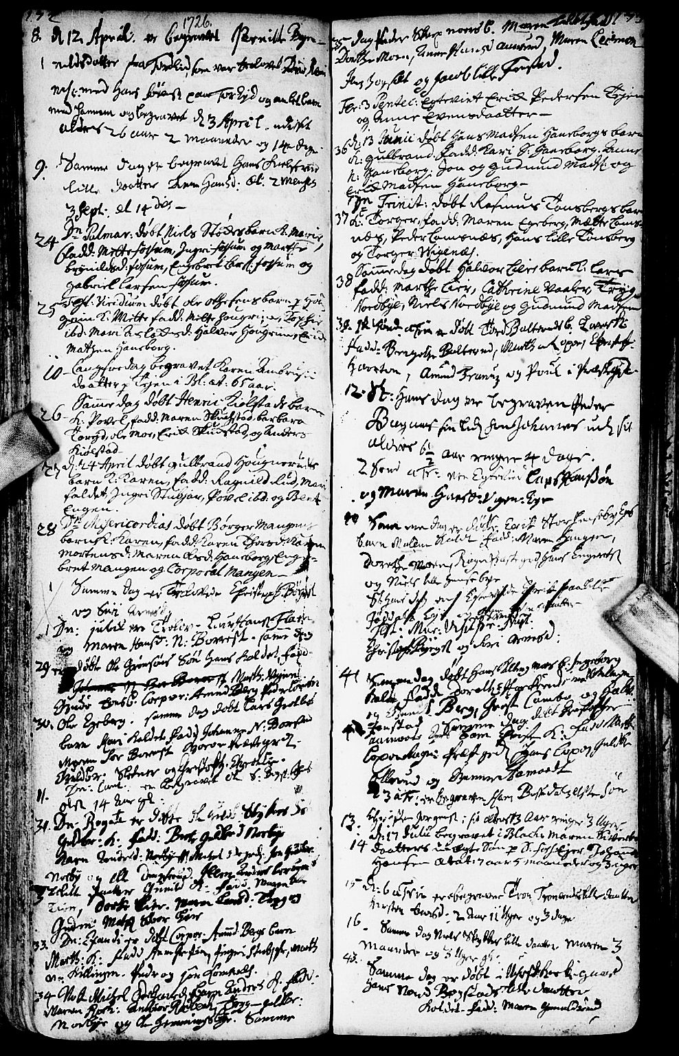 Aurskog prestekontor Kirkebøker, SAO/A-10304a/F/Fa/L0001: Ministerialbok nr. I 1, 1707-1735, s. 172-173
