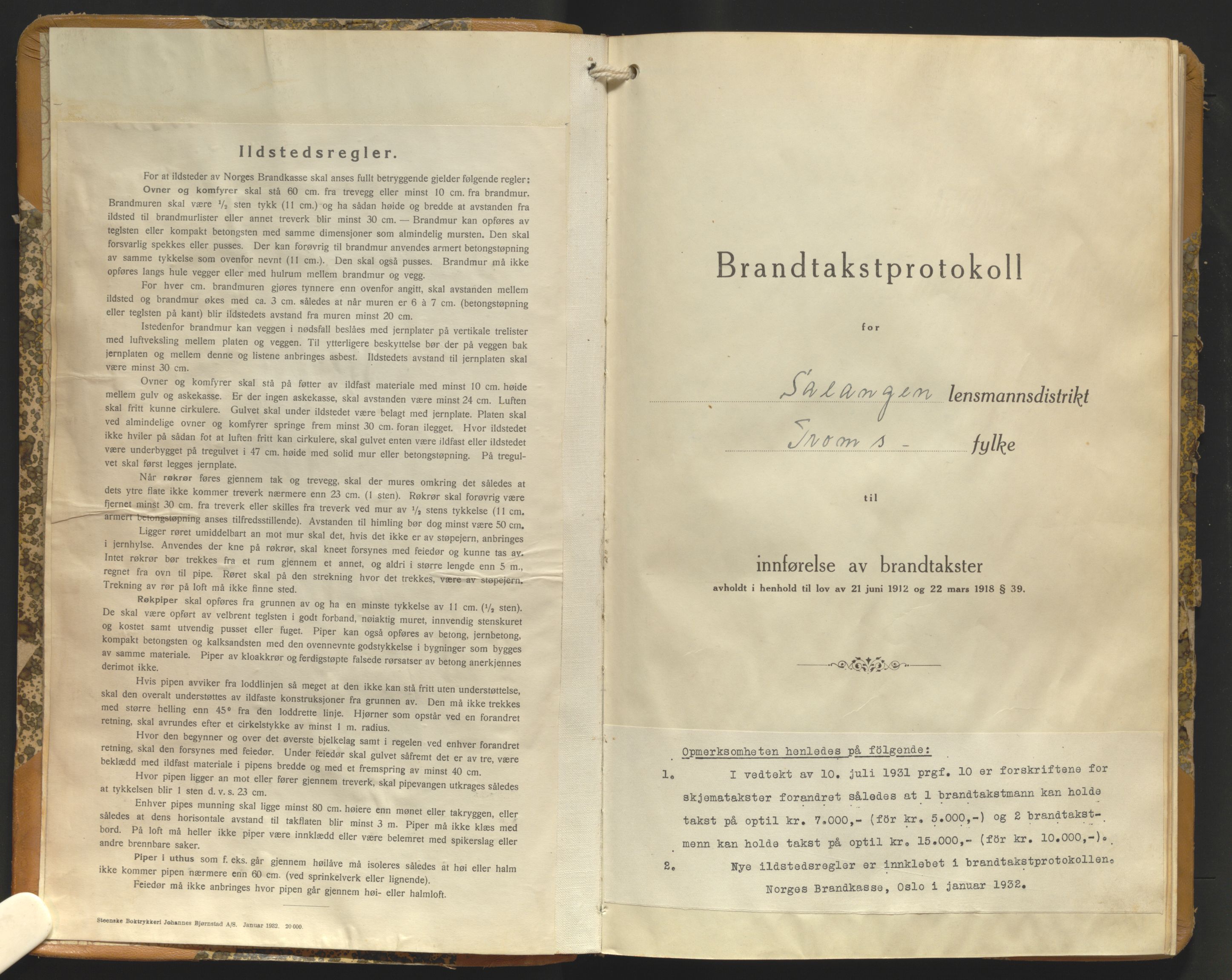 Salangen lensmannskontor, AV/SATØ-SATO-97/Fo/L0132: Branntakstprotokoller, 1952-1955